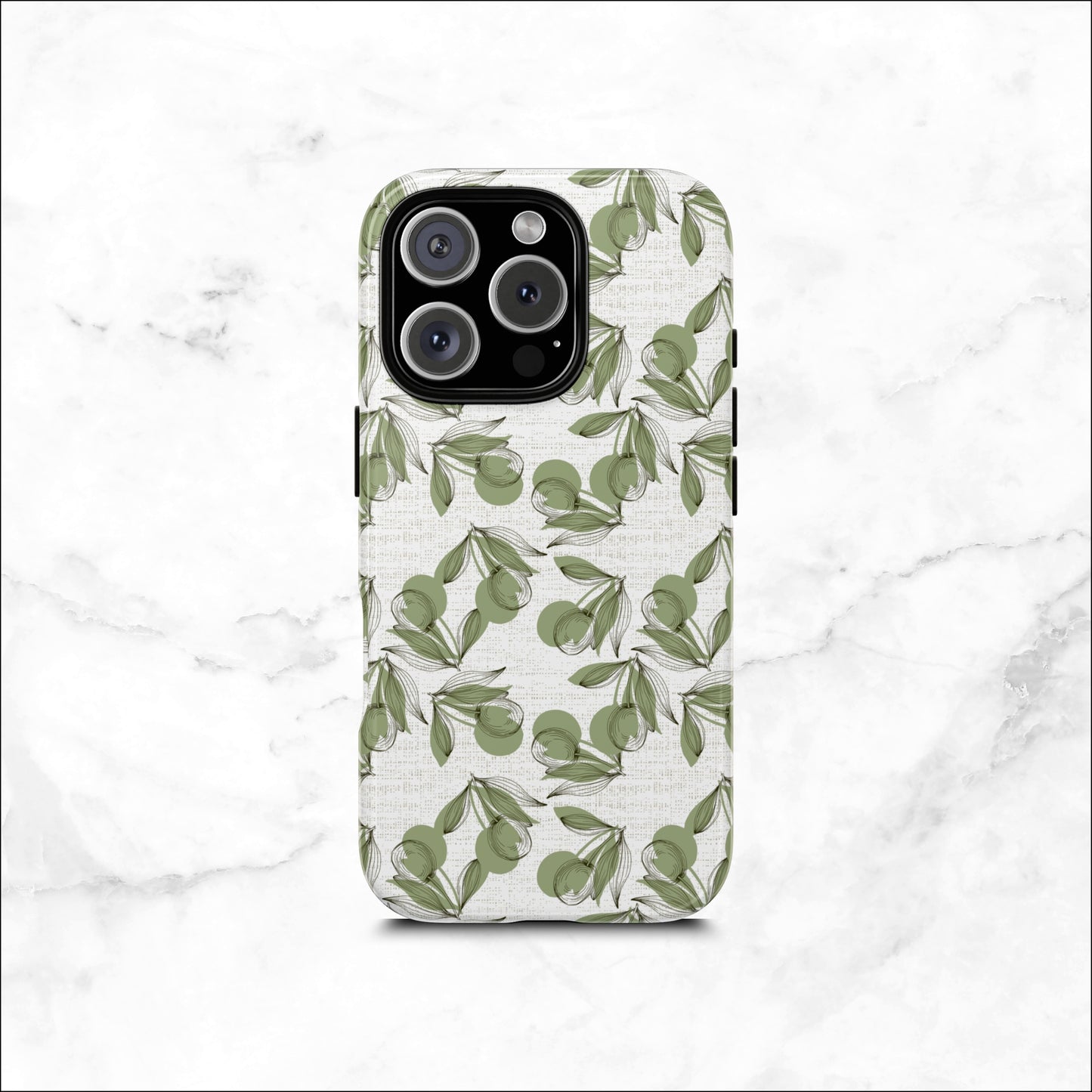 Olive Branch - iPhone Case Phone Case-aesthetic phone case-shockproof phone case-cute phone case-designer phone case-elegant phone case-luxury phone case-phone accessories-fashion accessory