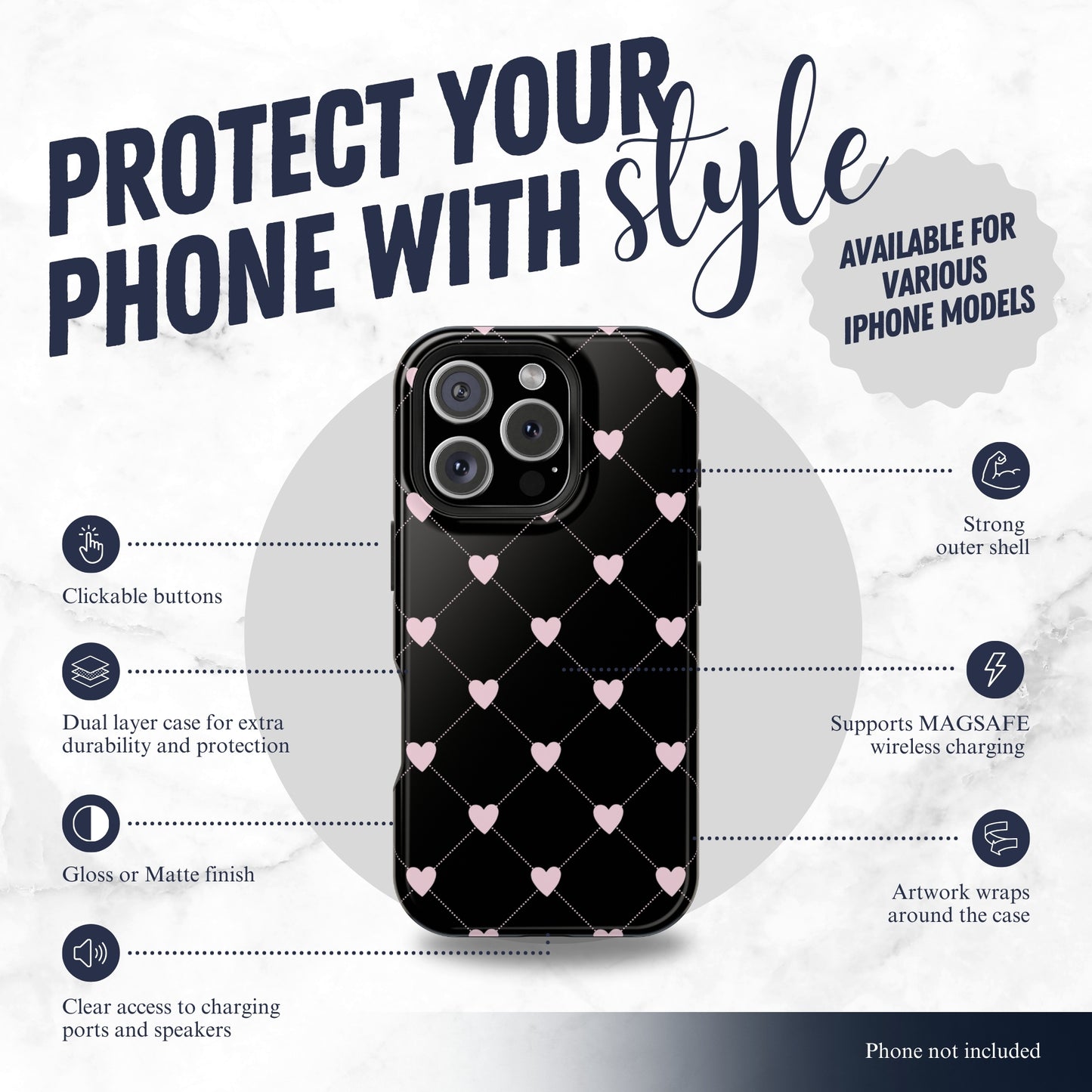 Dark Romance - Magsafe iPhone Case Phone Case-aesthetic phone case-shockproof phone case-cute phone case-designer phone case-elegant phone case-luxury phone case-phone accessories-fashion accessory