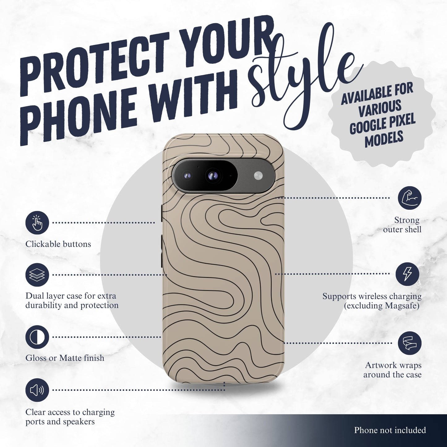 Earth Flow - Google Pixel Case Phone Case-aesthetic phone case-shockproof phone case-cute phone case-designer phone case-elegant phone case-luxury phone case-phone accessories-fashion accessory