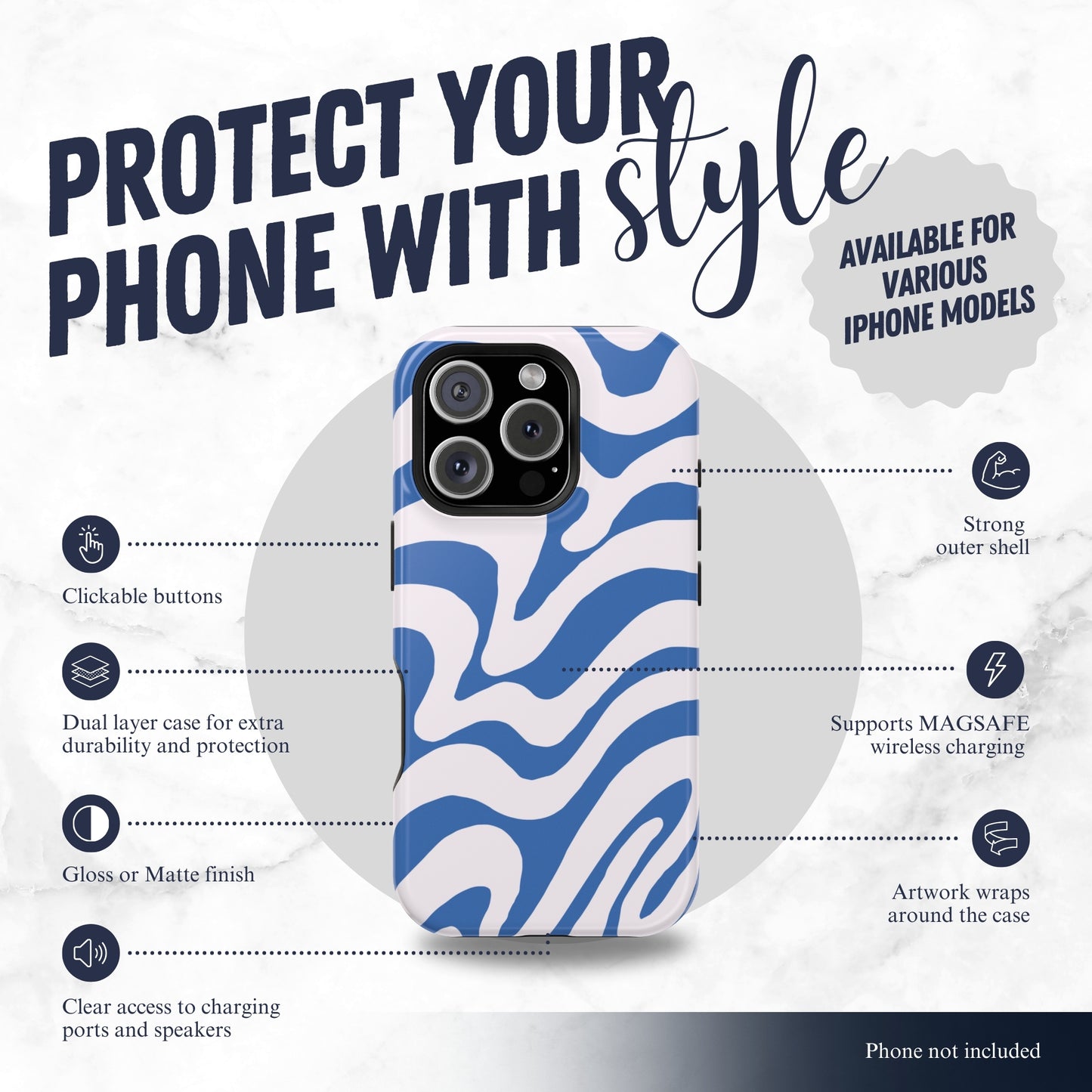 Wave Rider - Magsafe iPhone Case Phone Case-aesthetic phone case-shockproof phone case-cute phone case-designer phone case-elegant phone case-luxury phone case-phone accessories-fashion accessory