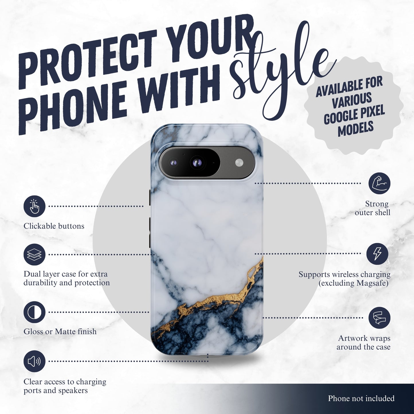 Azure Alloy - Google Pixel Case Phone Case-aesthetic phone case-shockproof phone case-cute phone case-designer phone case-elegant phone case-luxury phone case-phone accessories-fashion accessory