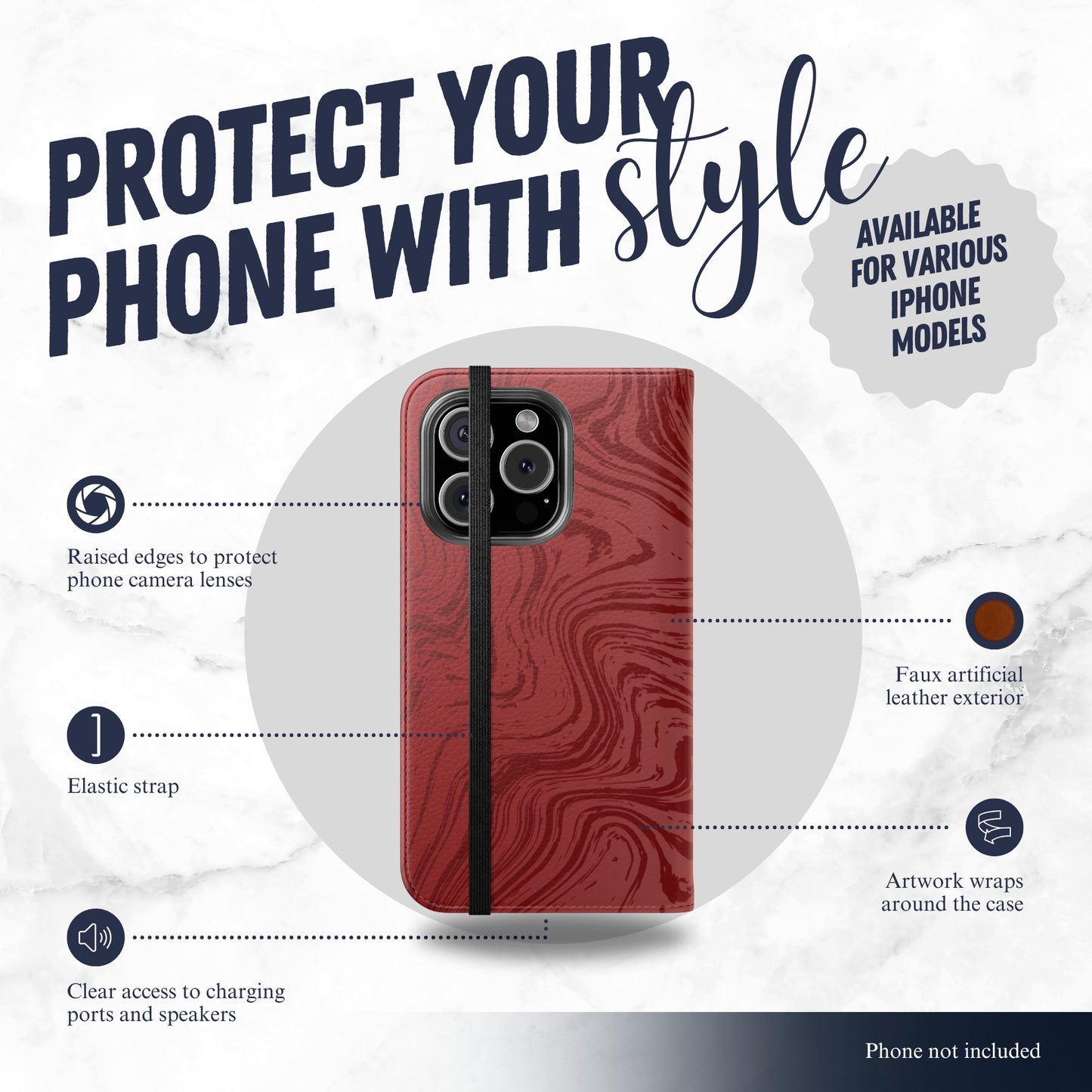 Enchantress - iPhone Flip Case Wallet, Leather Folio Case Phone Case-aesthetic phone case-shockproof phone case-cute phone case-designer phone case-elegant phone case-luxury phone case-phone accessories-fashion accessory