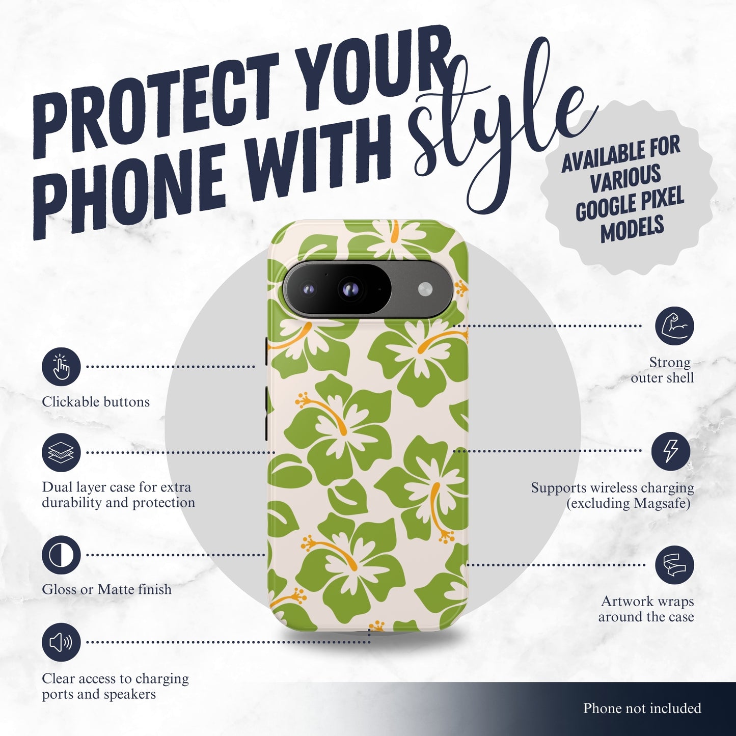 Blossom Bay - Google Pixel Case Phone Case-aesthetic phone case-shockproof phone case-cute phone case-designer phone case-elegant phone case-luxury phone case-phone accessories-fashion accessory