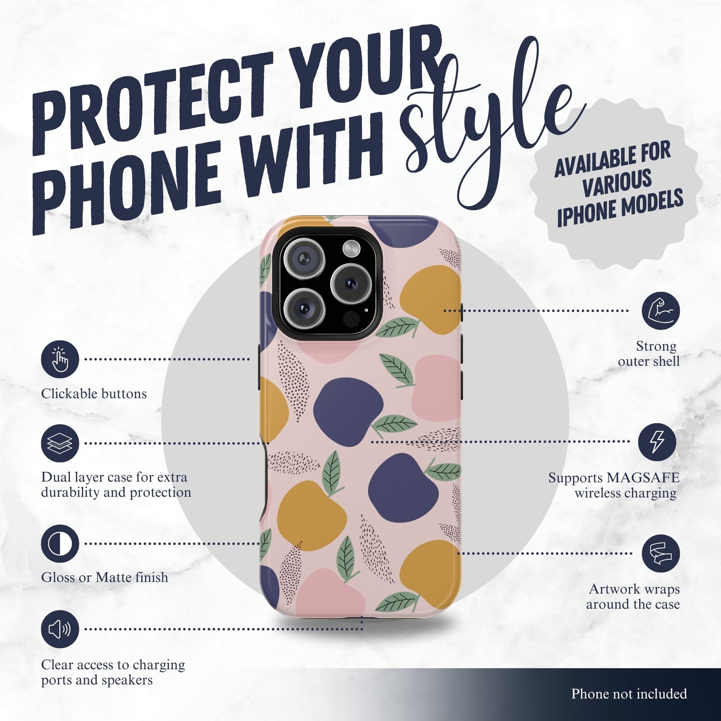 Sunday Market - Magsafe iPhone Case Phone Case-aesthetic phone case-shockproof phone case-cute phone case-designer phone case-elegant phone case-luxury phone case-phone accessories-fashion accessory