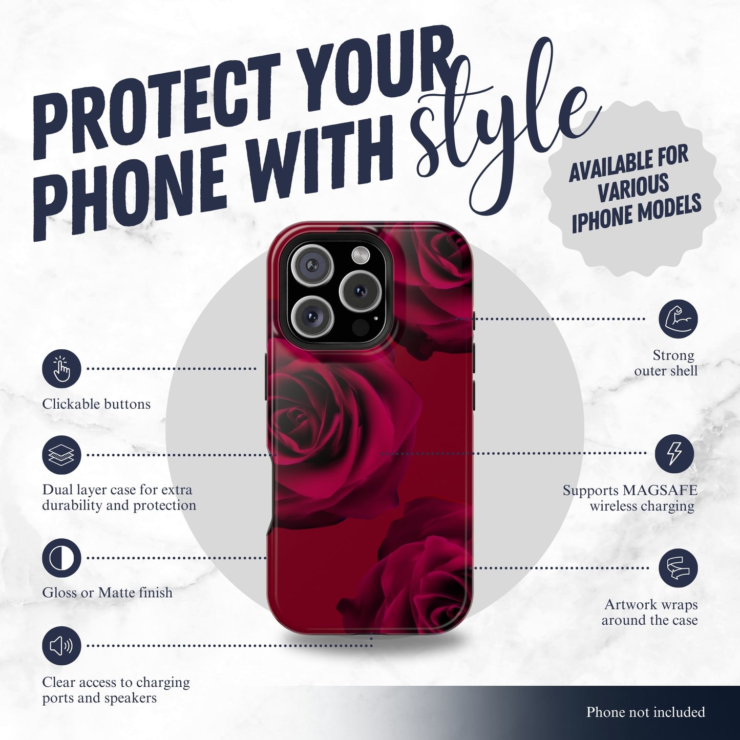 Bold Beauty - Magsafe iPhone Case Phone Case-aesthetic phone case-shockproof phone case-cute phone case-designer phone case-elegant phone case-luxury phone case-phone accessories-fashion accessory