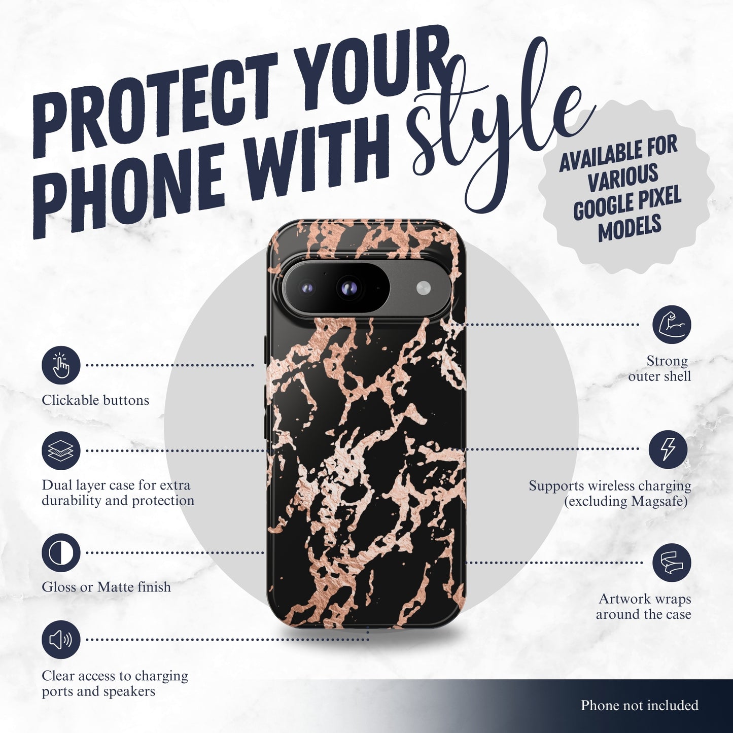 Molten Luxe - Google Pixel Case Phone Case-aesthetic phone case-shockproof phone case-cute phone case-designer phone case-elegant phone case-luxury phone case-phone accessories-fashion accessory