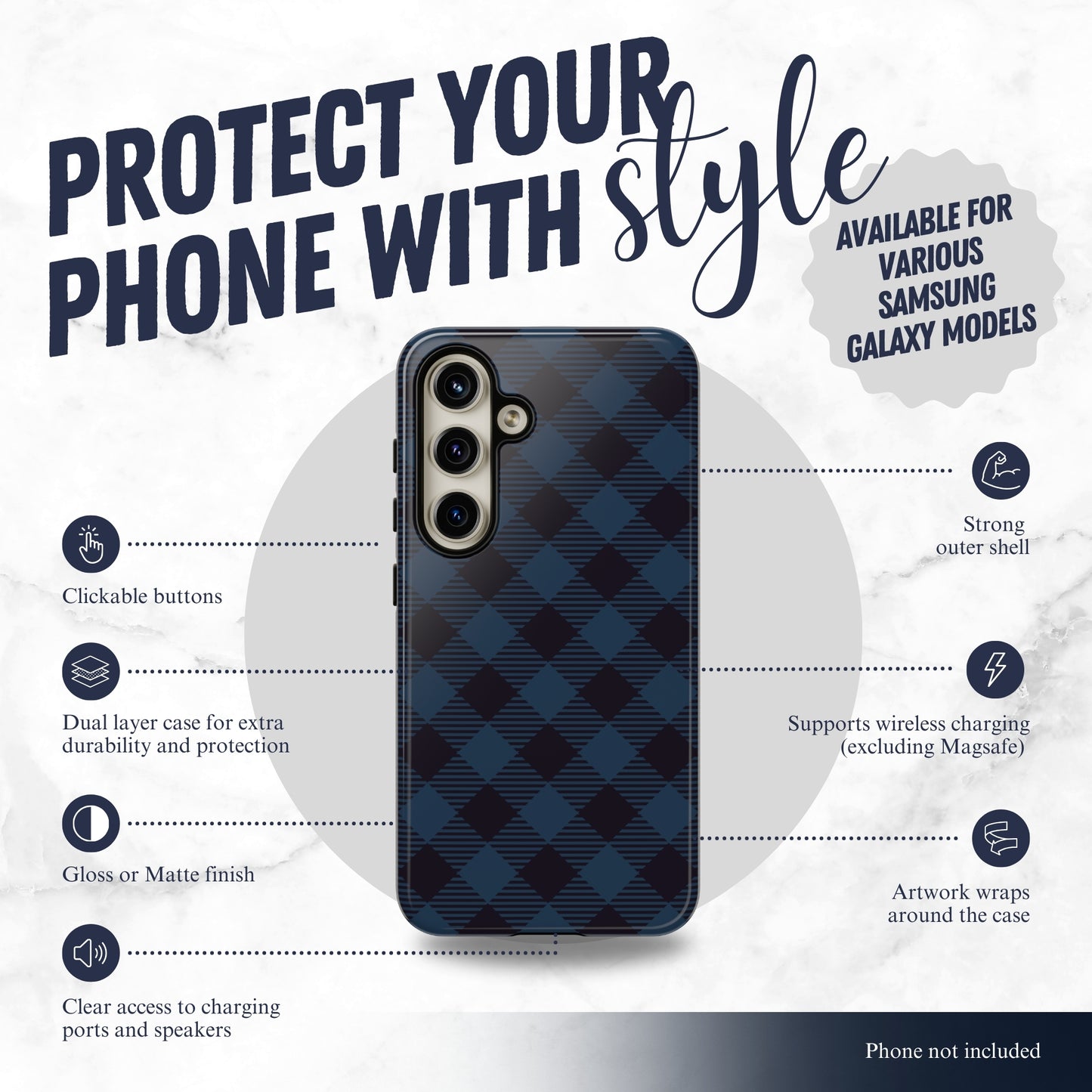 Denim Jeans - Samsung Galaxy Case Phone Case-aesthetic phone case-shockproof phone case-cute phone case-designer phone case-elegant phone case-luxury phone case-phone accessories-fashion accessory