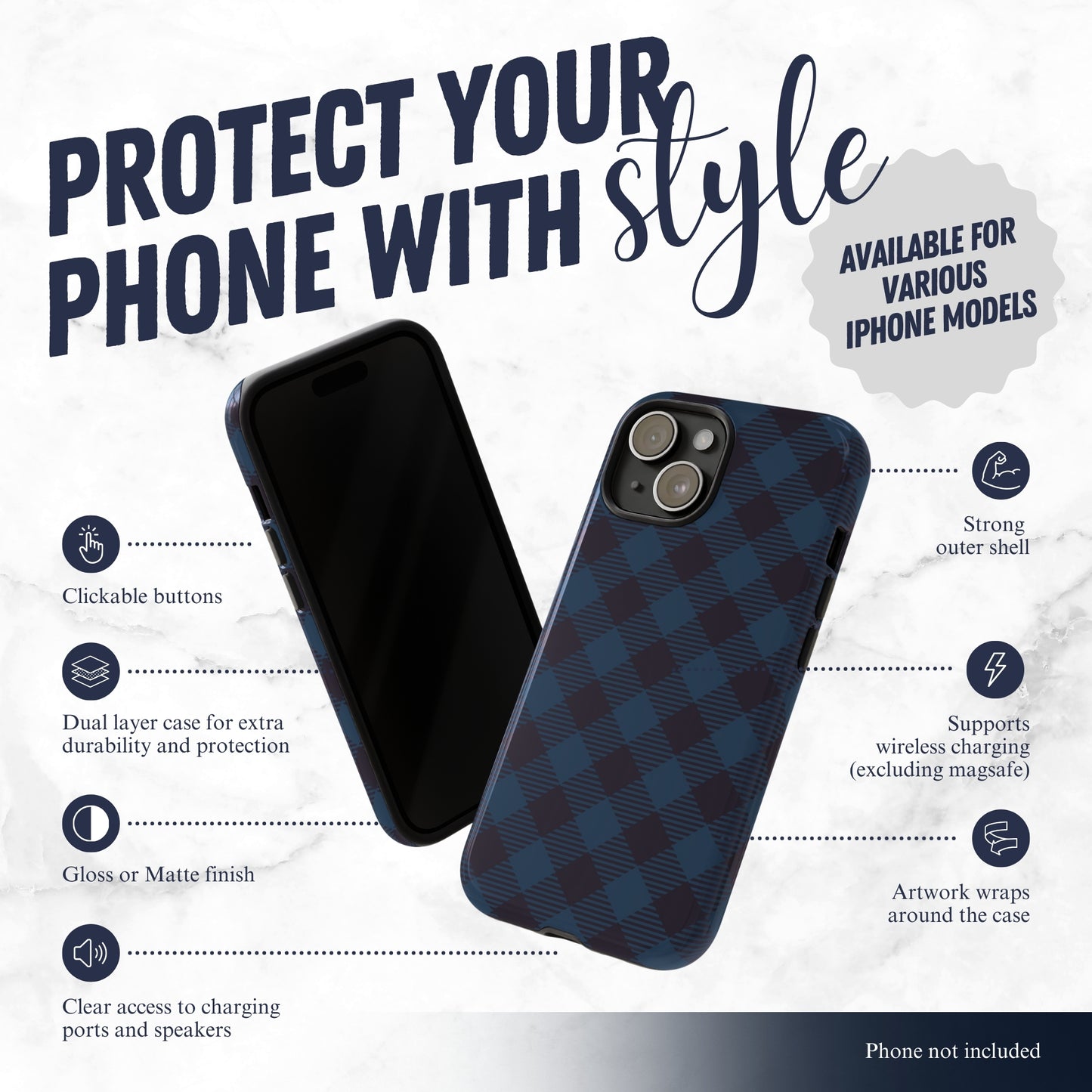 Denim Jeans - iPhone Case Phone Case-aesthetic phone case-shockproof phone case-cute phone case-designer phone case-elegant phone case-luxury phone case-phone accessories-fashion accessory