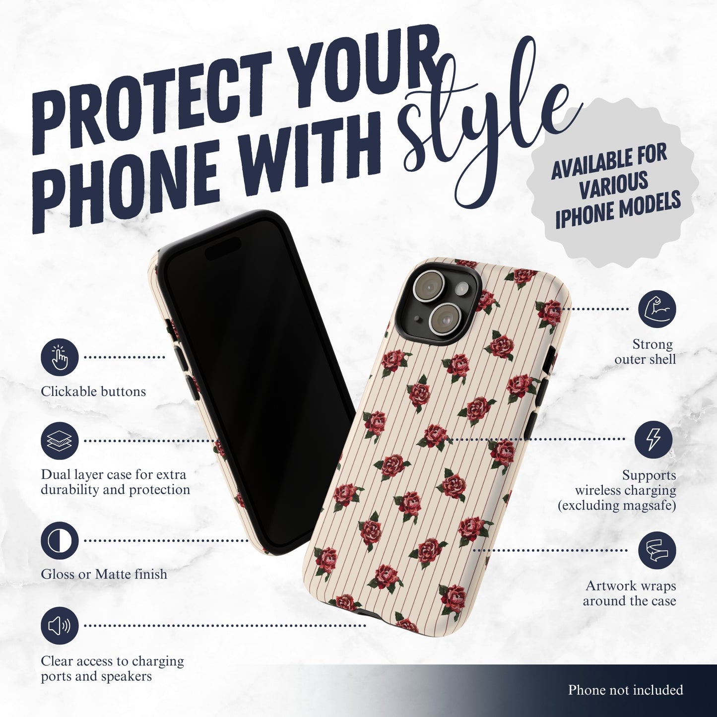 Afternoon Affair - iPhone Case Phone Case-aesthetic phone case-shockproof phone case-cute phone case-designer phone case-elegant phone case-luxury phone case-phone accessories-fashion accessory