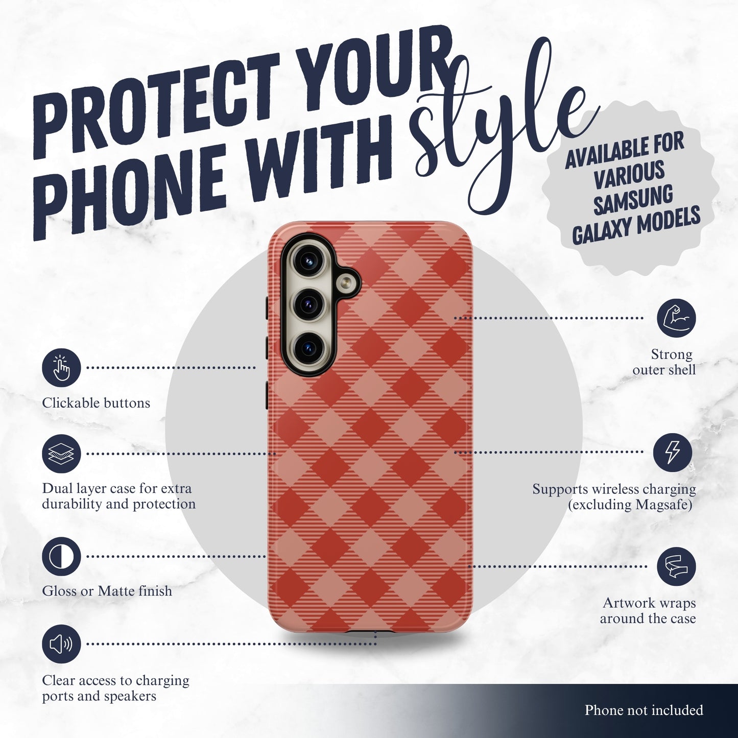 Picnic Day - Samsung Galaxy Case Phone Case-aesthetic phone case-shockproof phone case-cute phone case-designer phone case-elegant phone case-luxury phone case-phone accessories-fashion accessory