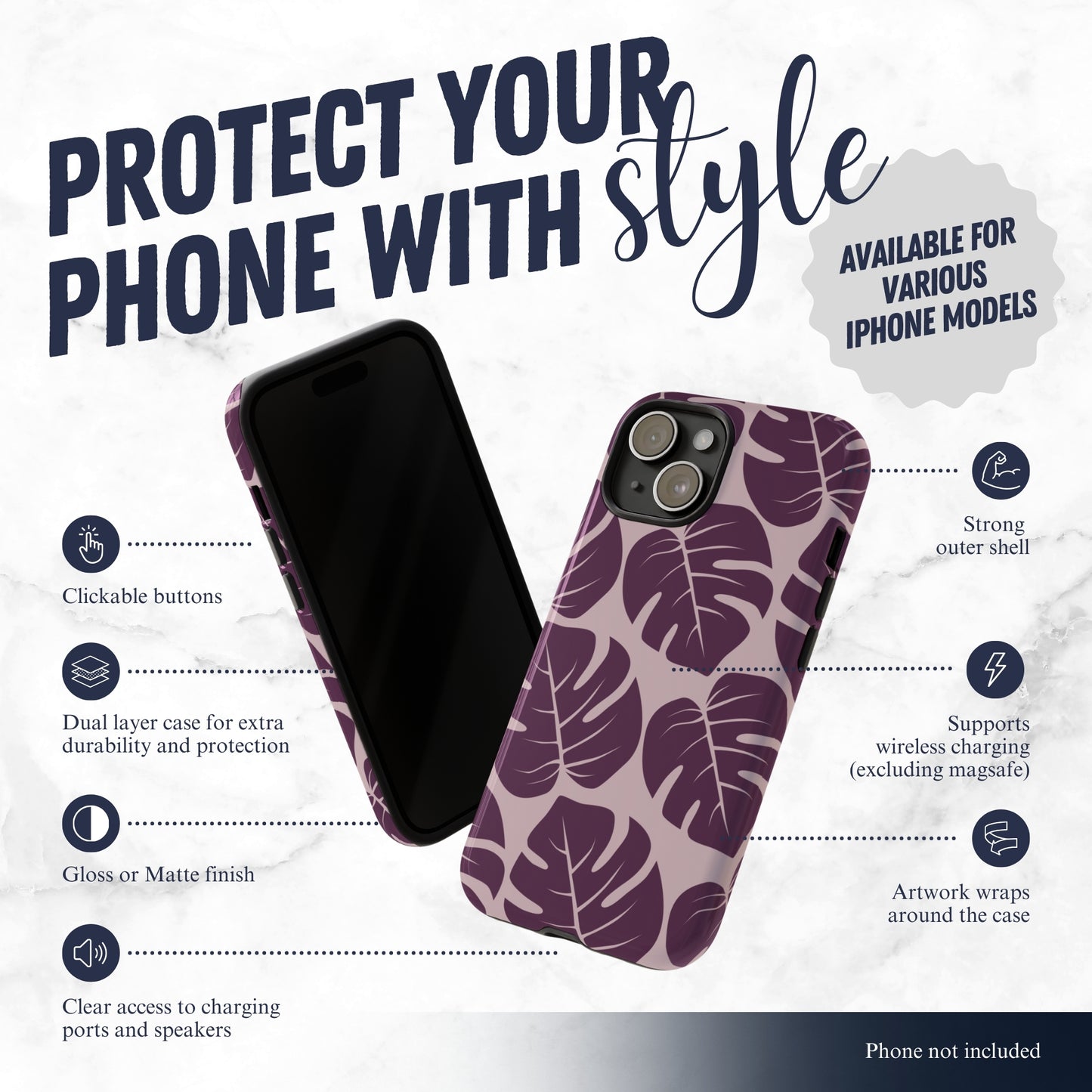 Lilac Wild - iPhone Case Phone Case-aesthetic phone case-shockproof phone case-cute phone case-designer phone case-elegant phone case-luxury phone case-phone accessories-fashion accessory