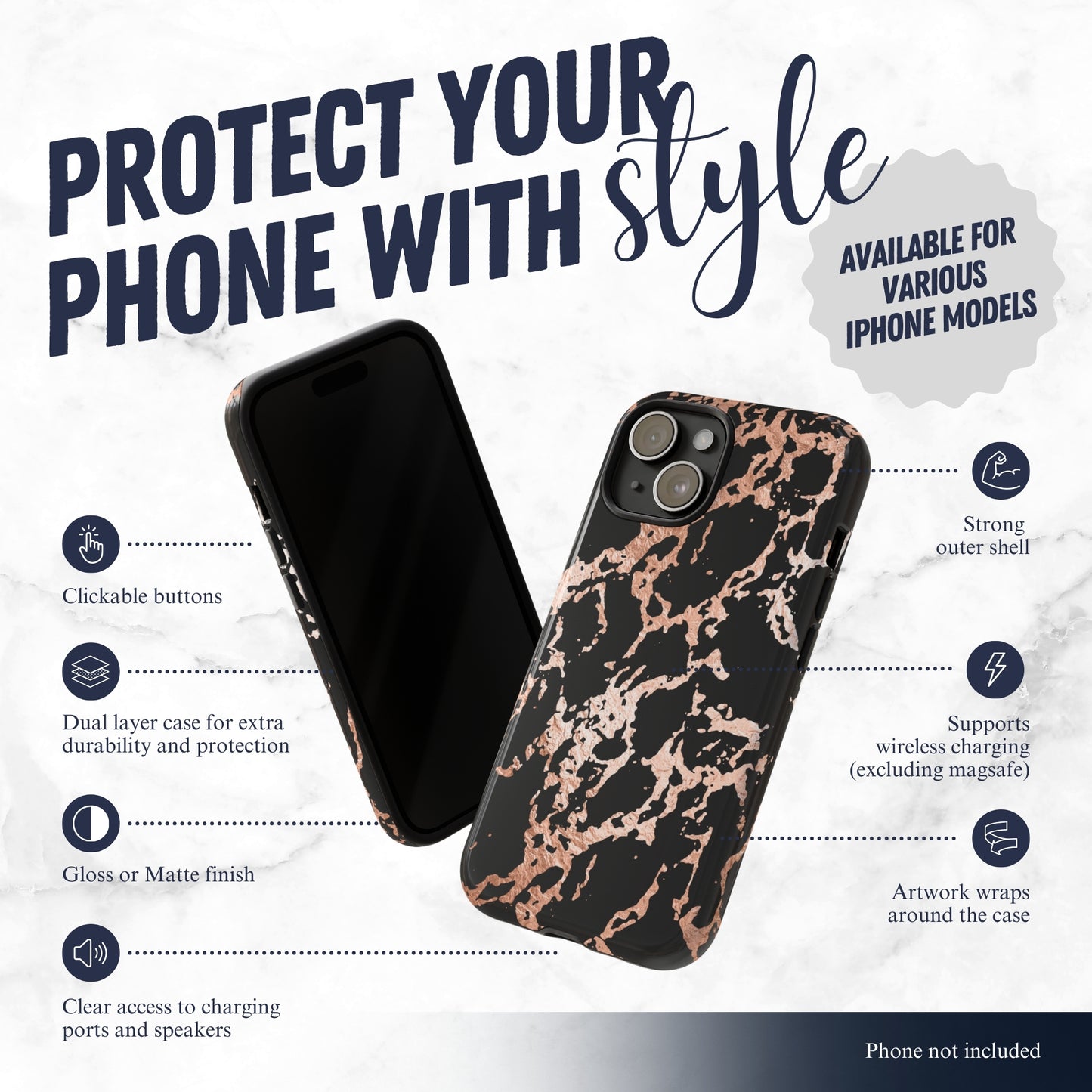 Molten Luxe - iPhone Case Phone Case-aesthetic phone case-shockproof phone case-cute phone case-designer phone case-elegant phone case-luxury phone case-phone accessories-fashion accessory