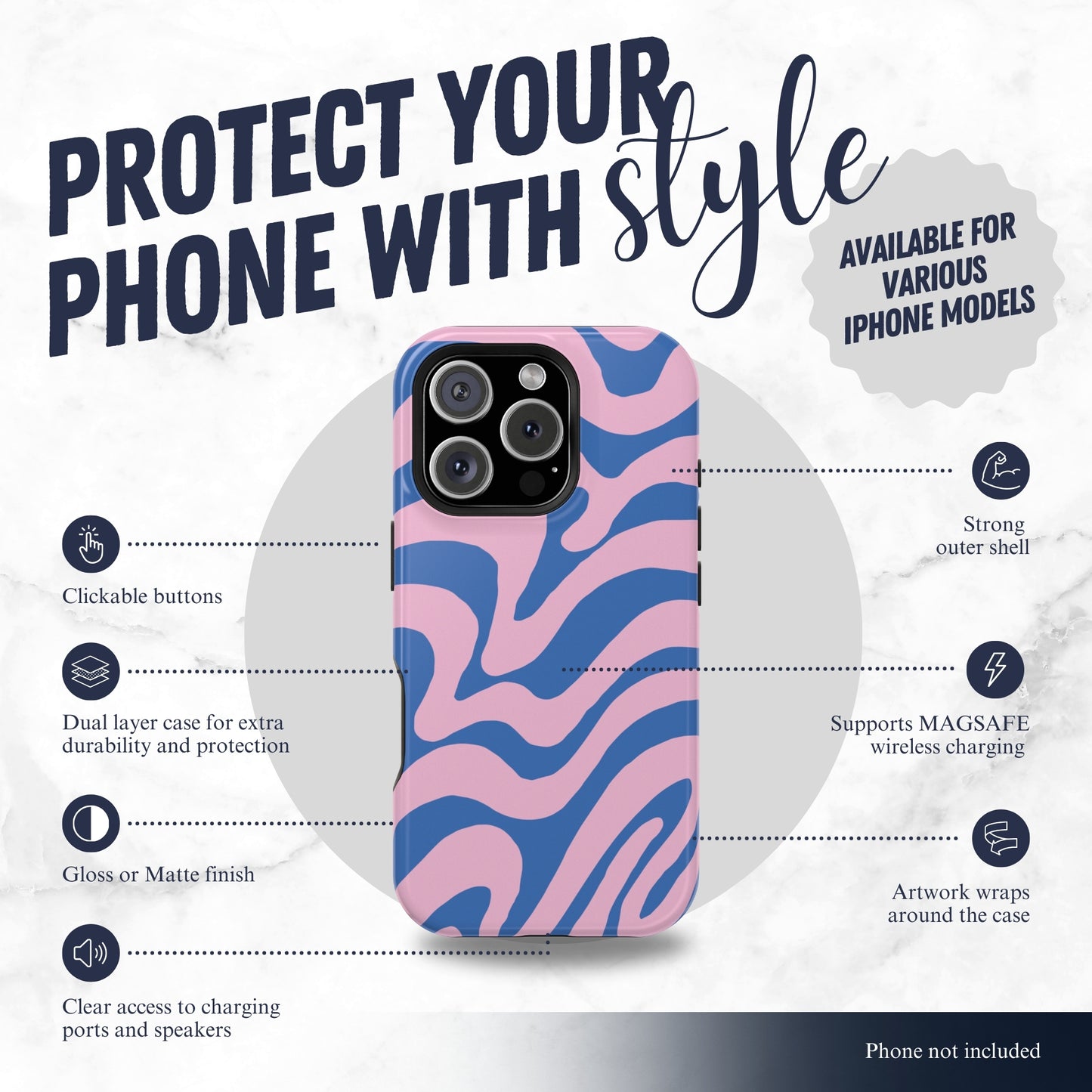 Vibe Check - Magsafe iPhone Case Phone Case-aesthetic phone case-shockproof phone case-cute phone case-designer phone case-elegant phone case-luxury phone case-phone accessories-fashion accessory