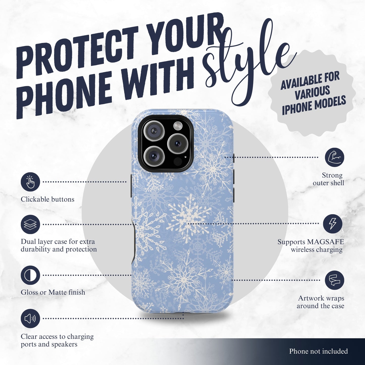 Winter Kiss - Magsafe iPhone Case Phone Case-aesthetic phone case-shockproof phone case-cute phone case-designer phone case-elegant phone case-luxury phone case-phone accessories-fashion accessory