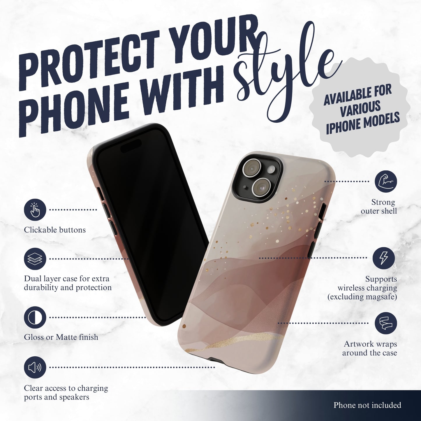 Mirage - iPhone Case Phone Case-aesthetic phone case-shockproof phone case-cute phone case-designer phone case-elegant phone case-luxury phone case-phone accessories-fashion accessory