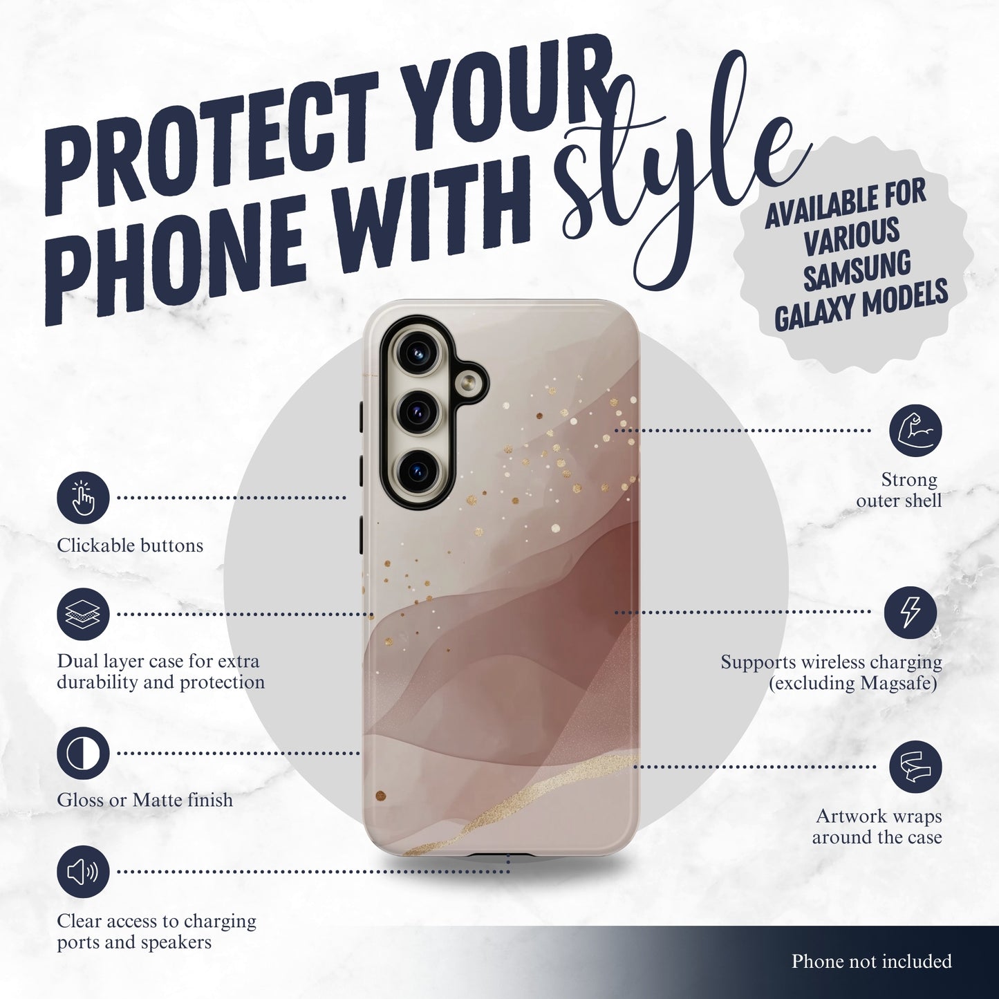Mirage - Samsung Galaxy Case Phone Case-aesthetic phone case-shockproof phone case-cute phone case-designer phone case-elegant phone case-luxury phone case-phone accessories-fashion accessory