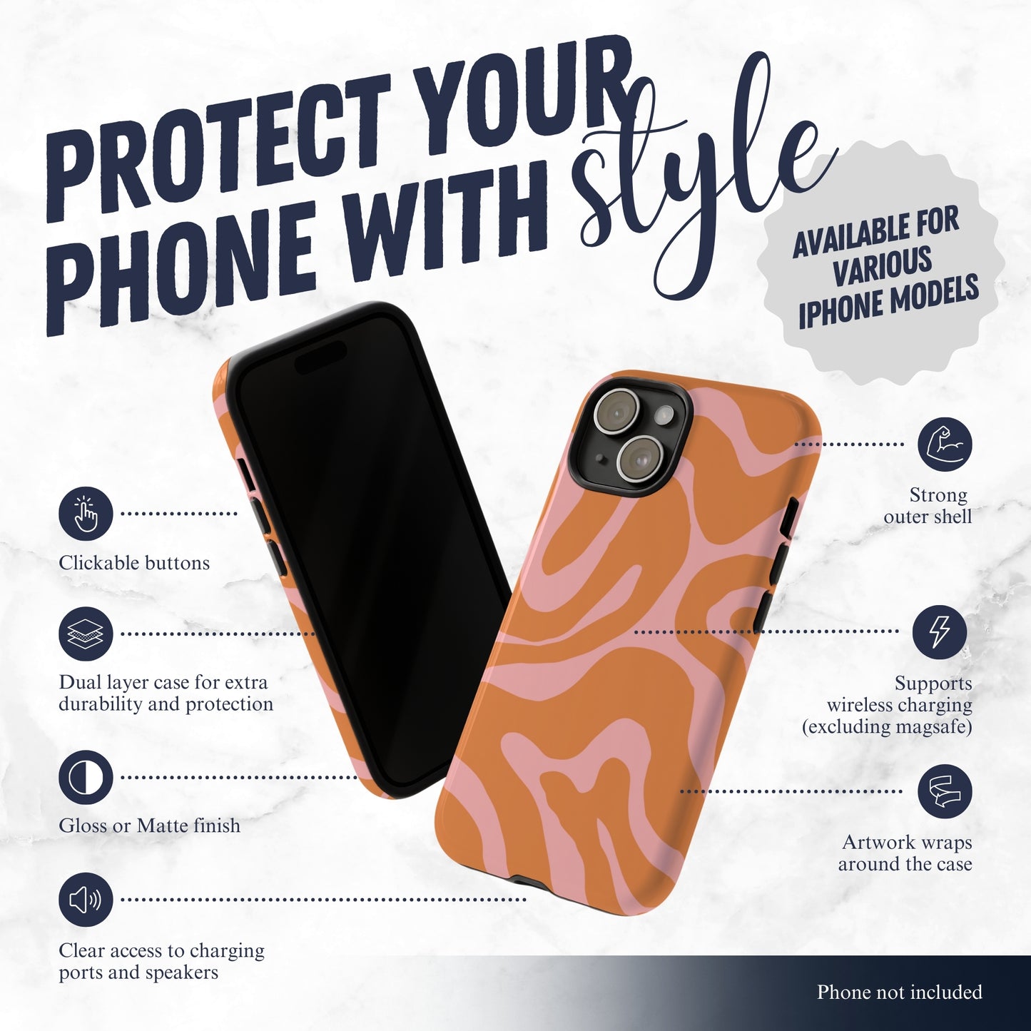 Downtown Groove - iPhone Case Phone Case-aesthetic phone case-shockproof phone case-cute phone case-designer phone case-elegant phone case-luxury phone case-phone accessories-fashion accessory