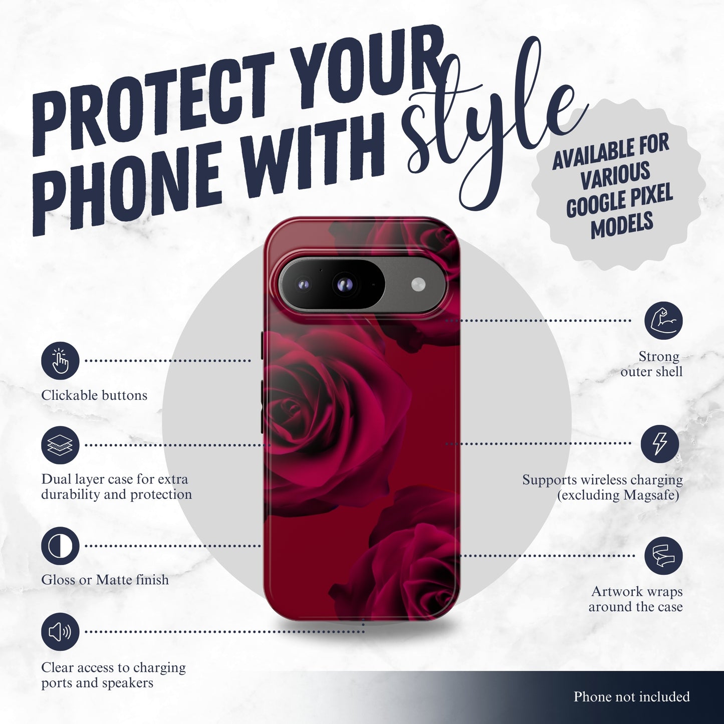 Bold Beauty - Google Pixel Case Phone Case-aesthetic phone case-shockproof phone case-cute phone case-designer phone case-elegant phone case-luxury phone case-phone accessories-fashion accessory