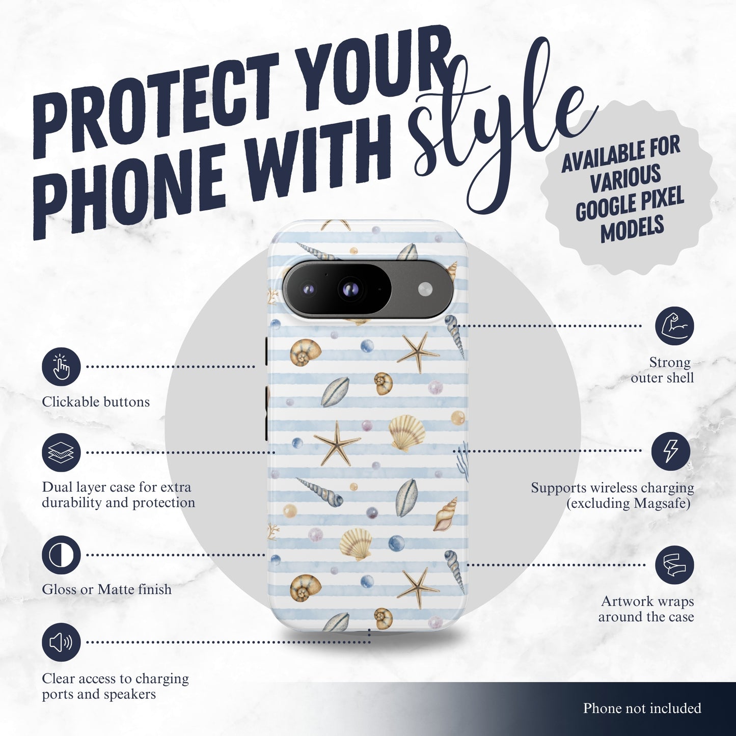 Beach Girl - Google Pixel Case Phone Case-aesthetic phone case-shockproof phone case-cute phone case-designer phone case-elegant phone case-luxury phone case-phone accessories-fashion accessory