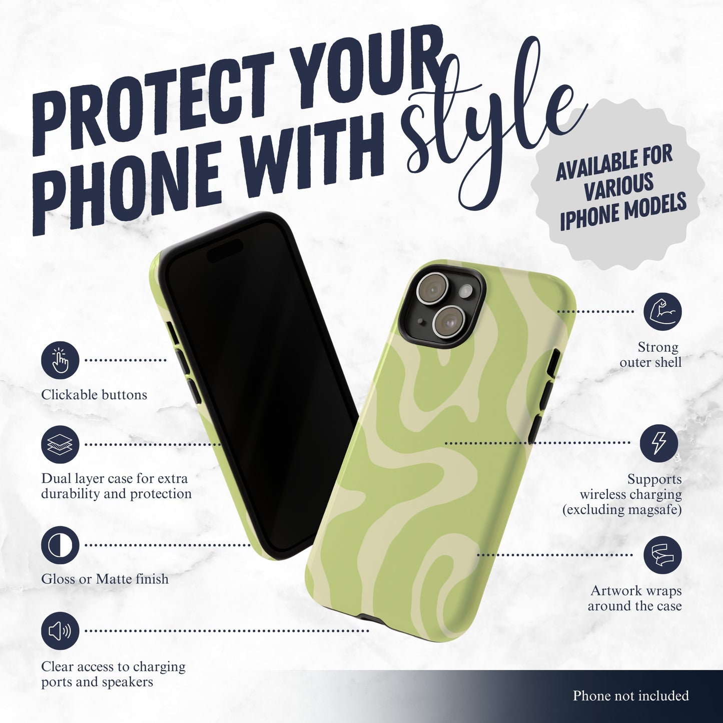 Fresh Feeling - iPhone Case Phone Case-aesthetic phone case-shockproof phone case-cute phone case-designer phone case-elegant phone case-luxury phone case-phone accessories-fashion accessory