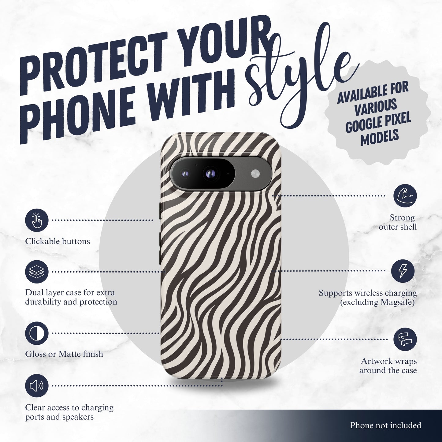 Wild Stride - Google Pixel Case Phone Case-aesthetic phone case-shockproof phone case-cute phone case-designer phone case-elegant phone case-luxury phone case-phone accessories-fashion accessory