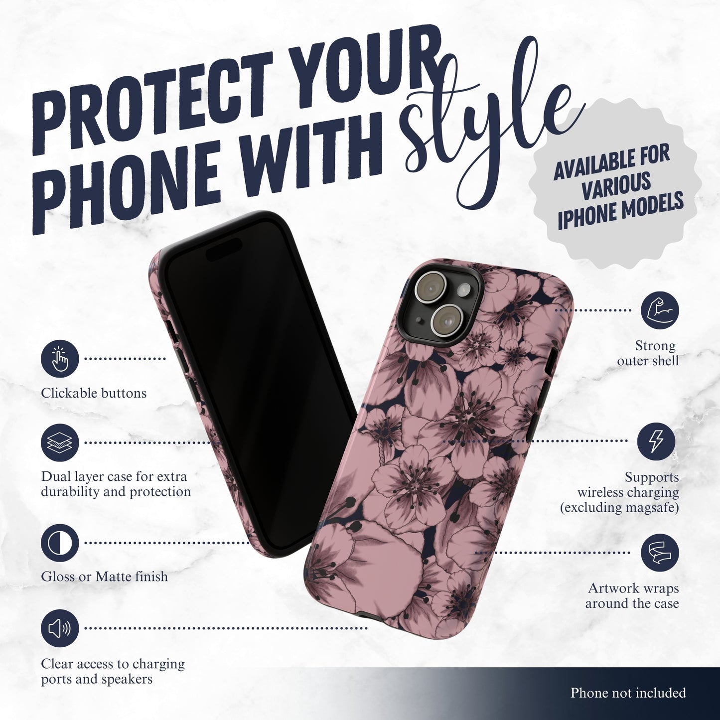 Feudal Beauty - iPhone Case Phone Case-aesthetic phone case-shockproof phone case-cute phone case-designer phone case-elegant phone case-luxury phone case-phone accessories-fashion accessory
