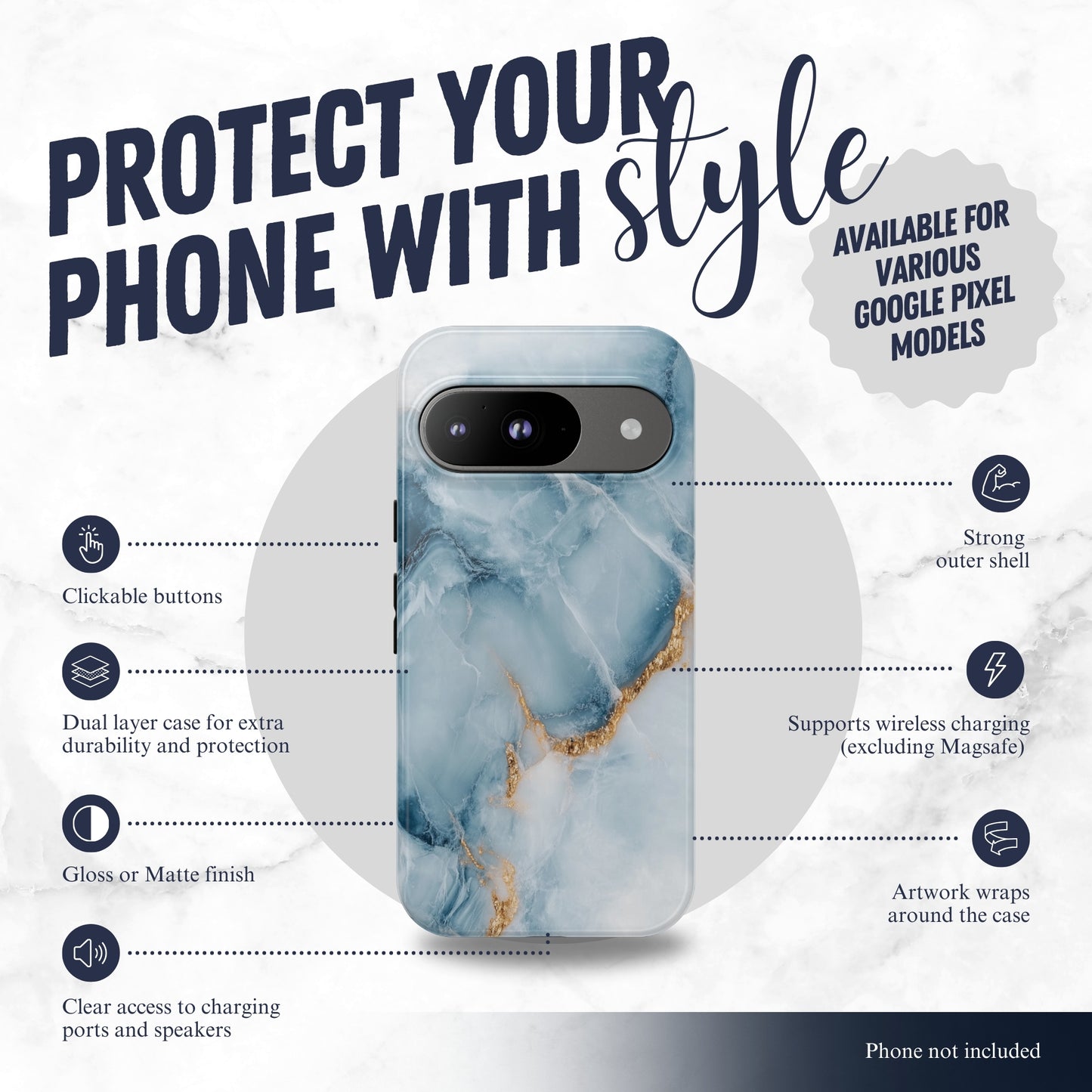 Glacier - Google Pixel Case Phone Case-aesthetic phone case-shockproof phone case-cute phone case-designer phone case-elegant phone case-luxury phone case-phone accessories-fashion accessory
