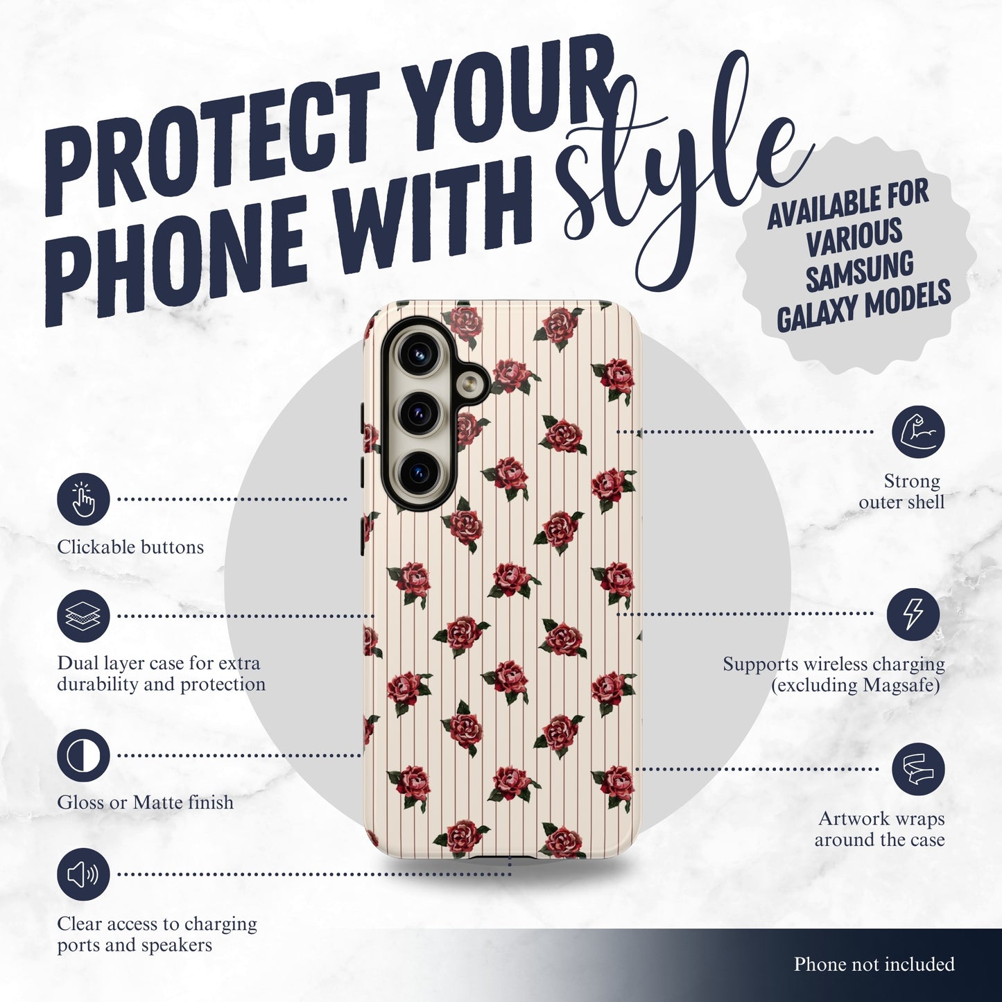Afternoon Affair - Samsung Galaxy Case Phone Case-aesthetic phone case-shockproof phone case-cute phone case-designer phone case-elegant phone case-luxury phone case-phone accessories-fashion accessory