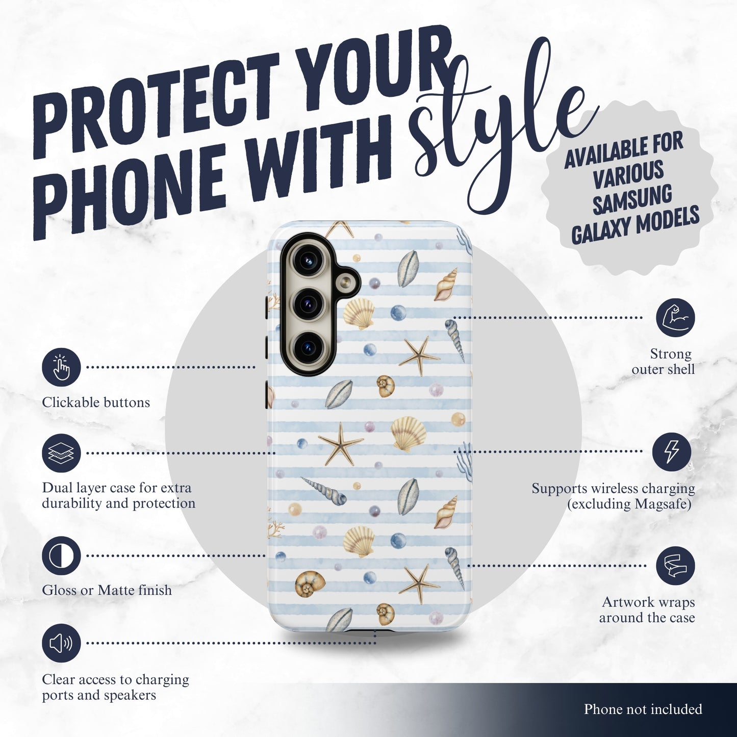 Beach Girl - Samsung Galaxy Case Phone Case-aesthetic phone case-shockproof phone case-cute phone case-designer phone case-elegant phone case-luxury phone case-phone accessories-fashion accessory