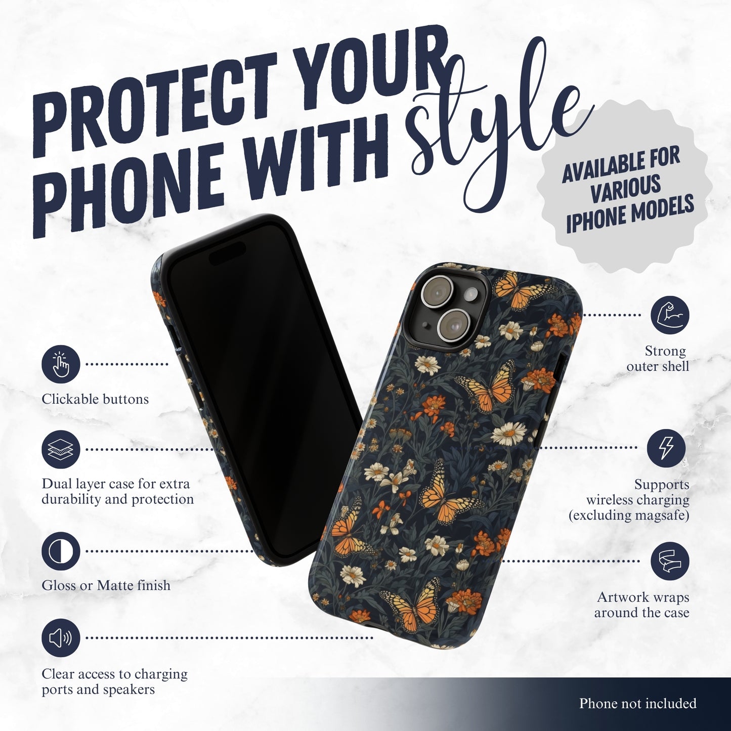 Enchanted - iPhone Case Phone Case-aesthetic phone case-shockproof phone case-cute phone case-designer phone case-elegant phone case-luxury phone case-phone accessories-fashion accessory