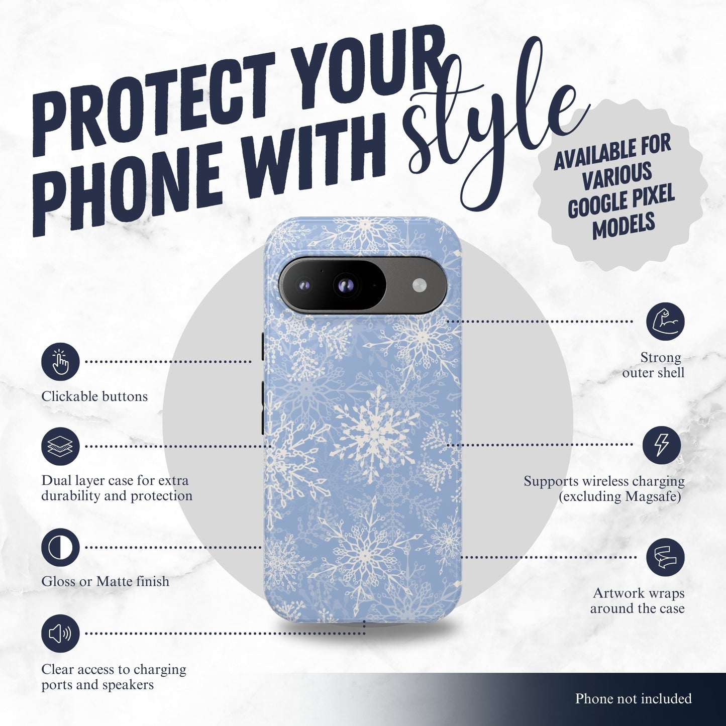 Winter Kiss - Google Pixel Case Phone Case-aesthetic phone case-shockproof phone case-cute phone case-designer phone case-elegant phone case-luxury phone case-phone accessories-fashion accessory