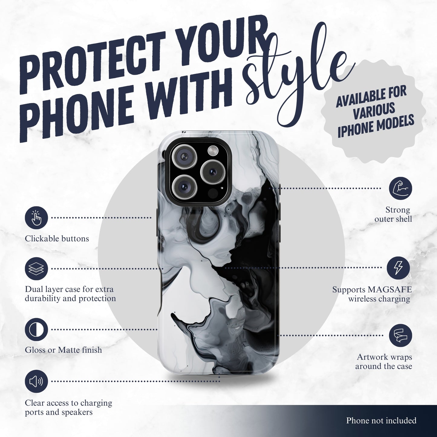 Cascade - Magsafe iPhone Case Phone Case-aesthetic phone case-shockproof phone case-cute phone case-designer phone case-elegant phone case-luxury phone case-phone accessories-fashion accessory