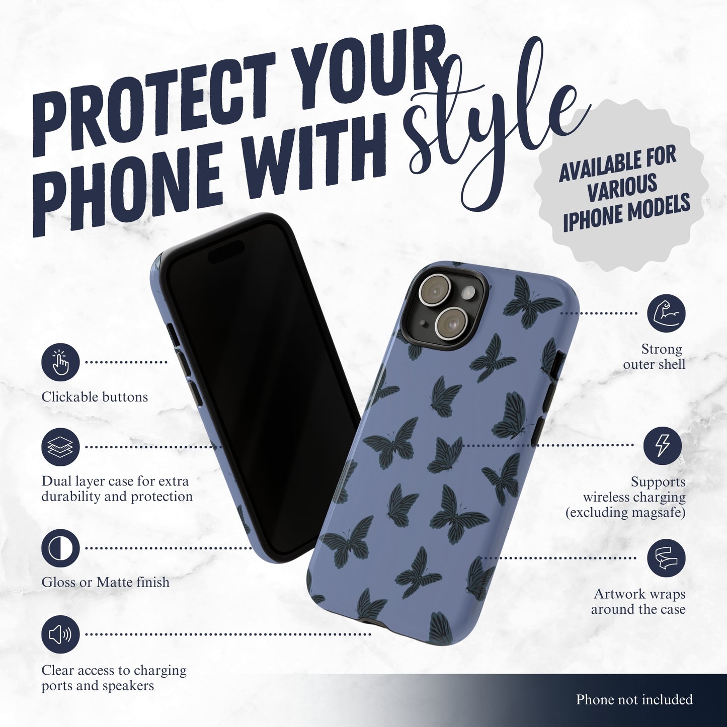 After Dark - iPhone Case Phone Case-aesthetic phone case-shockproof phone case-cute phone case-designer phone case-elegant phone case-luxury phone case-phone accessories-fashion accessory