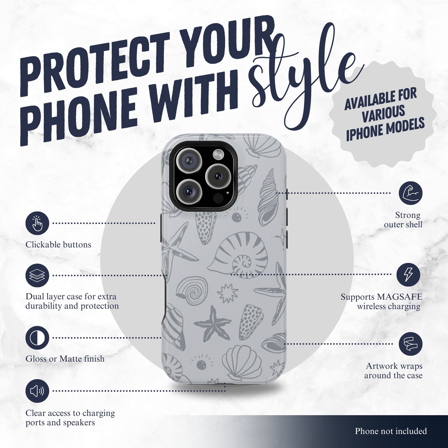 Washed Away - Magsafe iPhone Case Phone Case-aesthetic phone case-shockproof phone case-cute phone case-designer phone case-elegant phone case-luxury phone case-phone accessories-fashion accessory