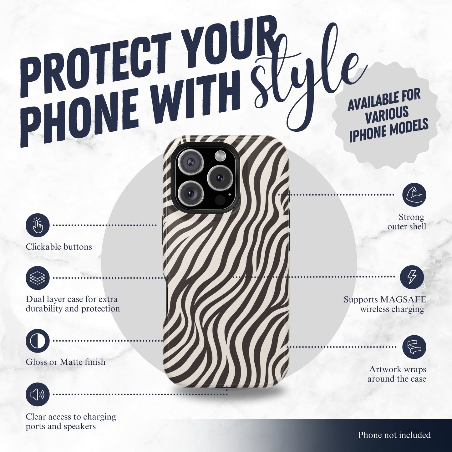 Wild Stride - Magsafe iPhone Case Phone Case-aesthetic phone case-shockproof phone case-cute phone case-designer phone case-elegant phone case-luxury phone case-phone accessories-fashion accessory