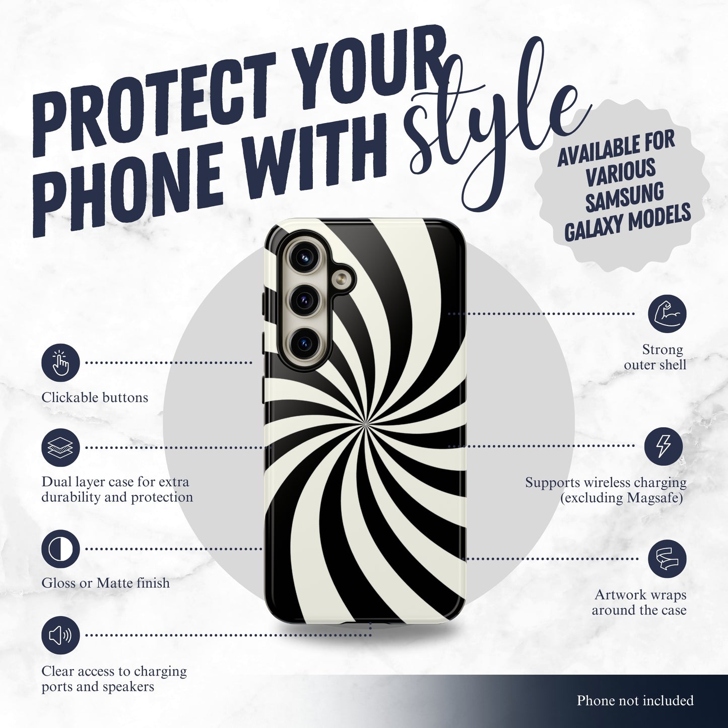 Eternal Loop - Samsung Galaxy Case Phone Case-aesthetic phone case-shockproof phone case-cute phone case-designer phone case-elegant phone case-luxury phone case-phone accessories-fashion accessory