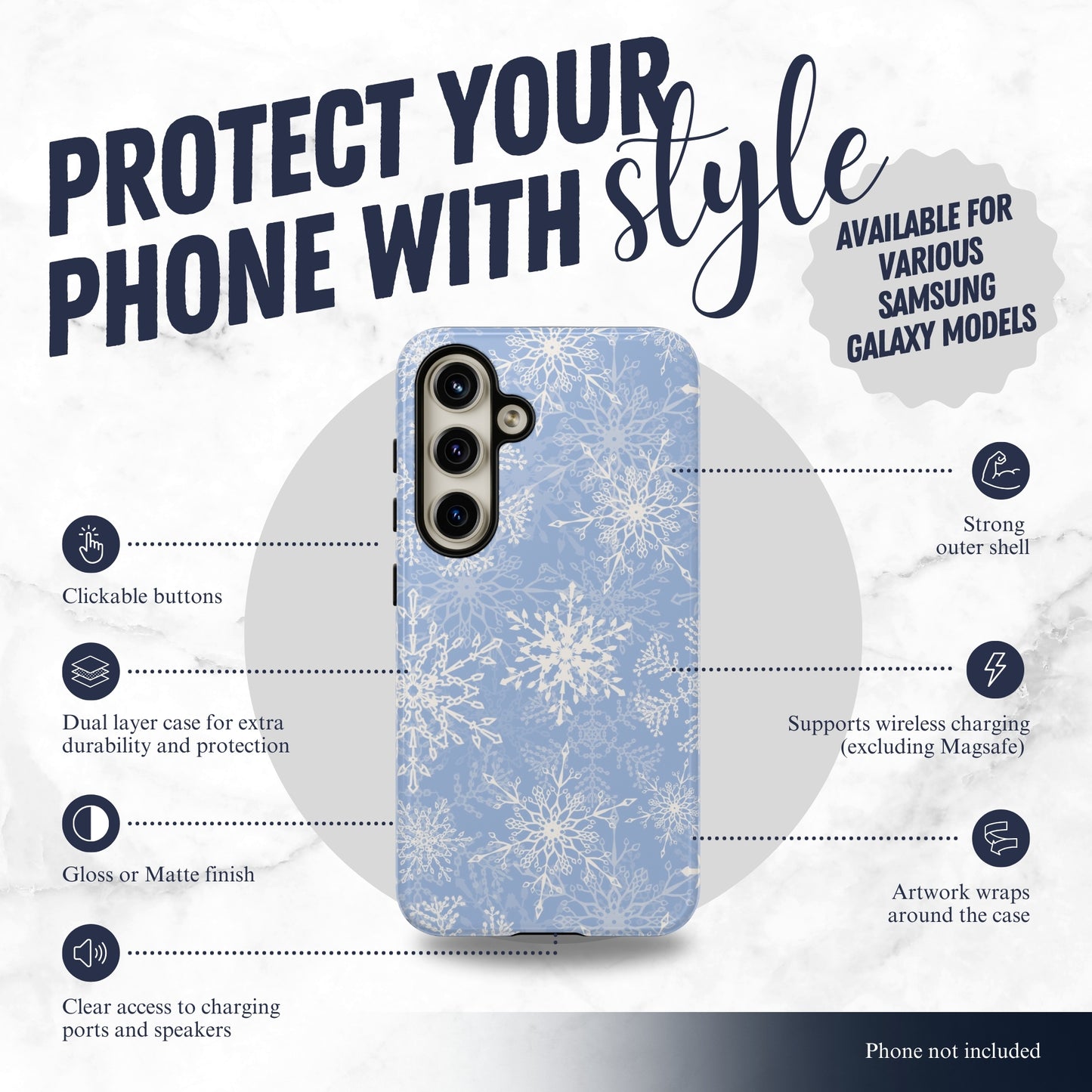 Winter Kiss - Samsung Galaxy Case Phone Case-aesthetic phone case-shockproof phone case-cute phone case-designer phone case-elegant phone case-luxury phone case-phone accessories-fashion accessory