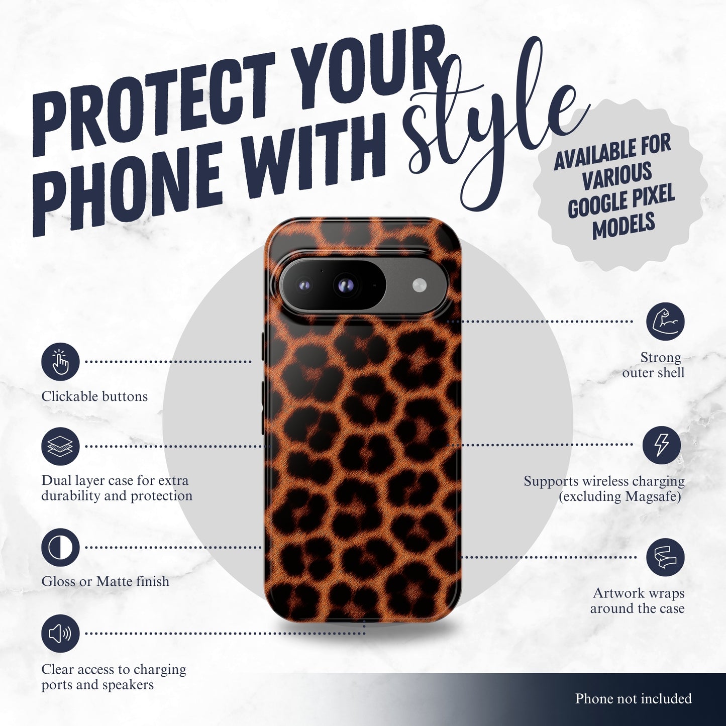 Animal Allure - Google Pixel Case Phone Case-aesthetic phone case-shockproof phone case-cute phone case-designer phone case-elegant phone case-luxury phone case-phone accessories-fashion accessory