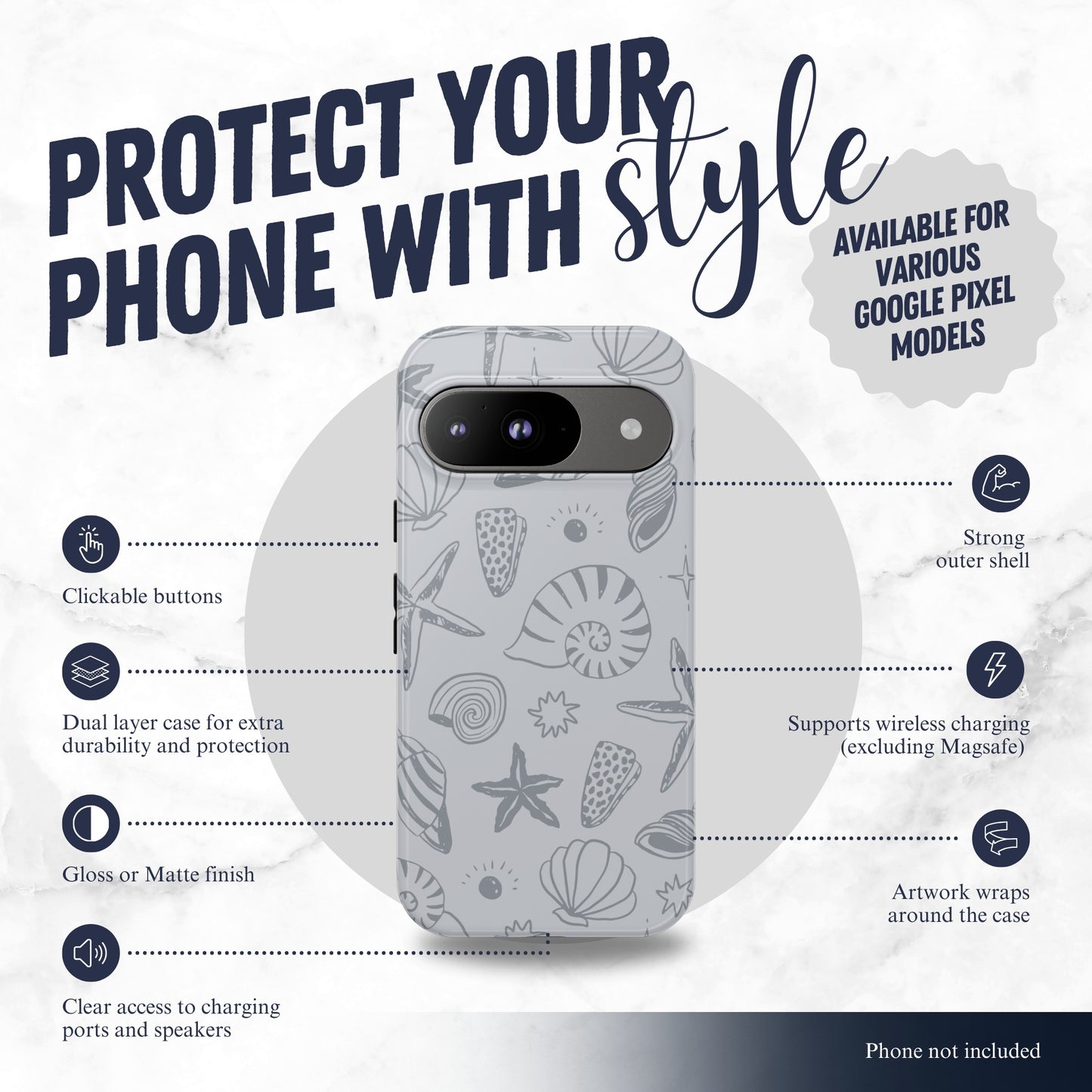 Washed Away - Google Pixel Case Phone Case-aesthetic phone case-shockproof phone case-cute phone case-designer phone case-elegant phone case-luxury phone case-phone accessories-fashion accessory