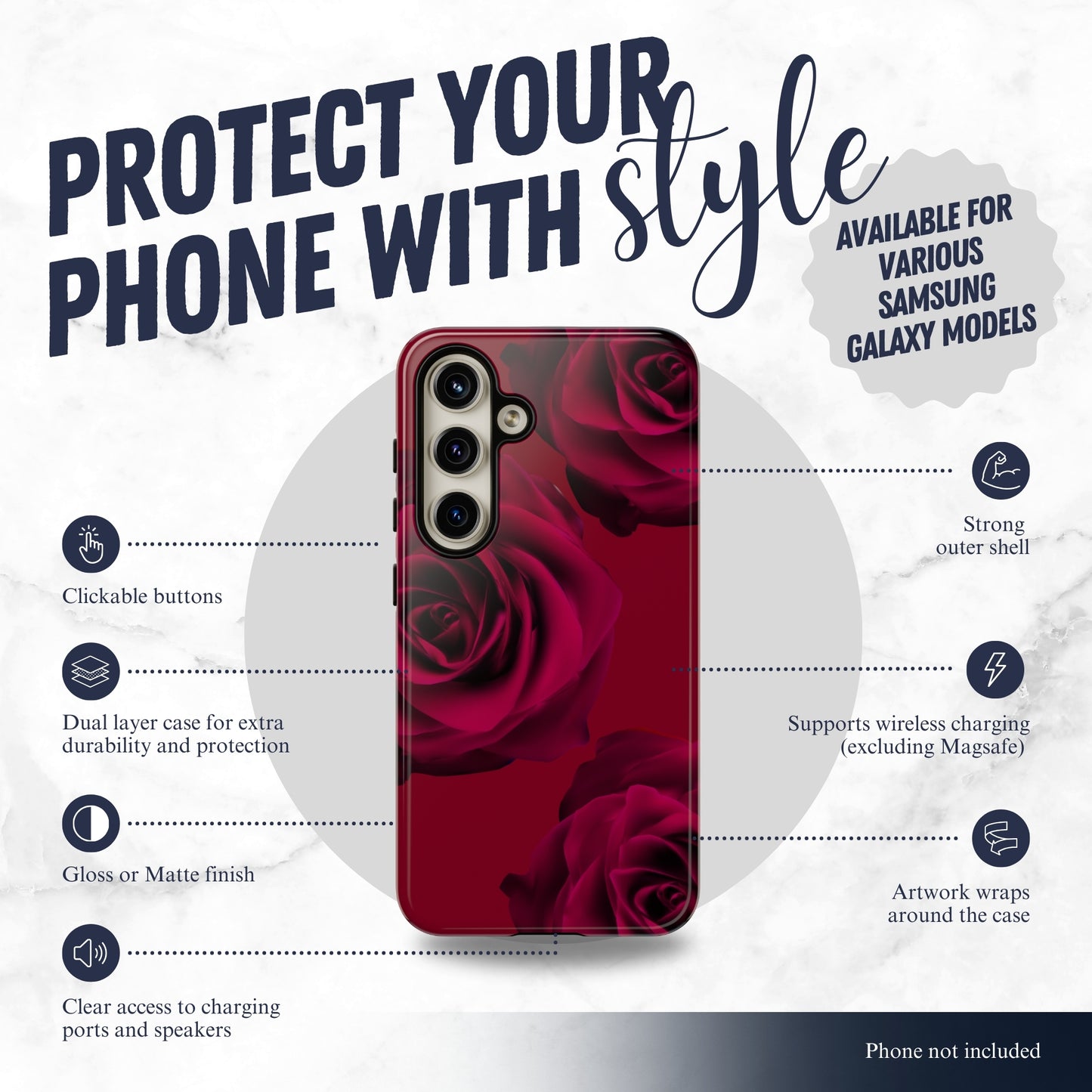Bold Beauty - Samsung Galaxy Case Phone Case-aesthetic phone case-shockproof phone case-cute phone case-designer phone case-elegant phone case-luxury phone case-phone accessories-fashion accessory