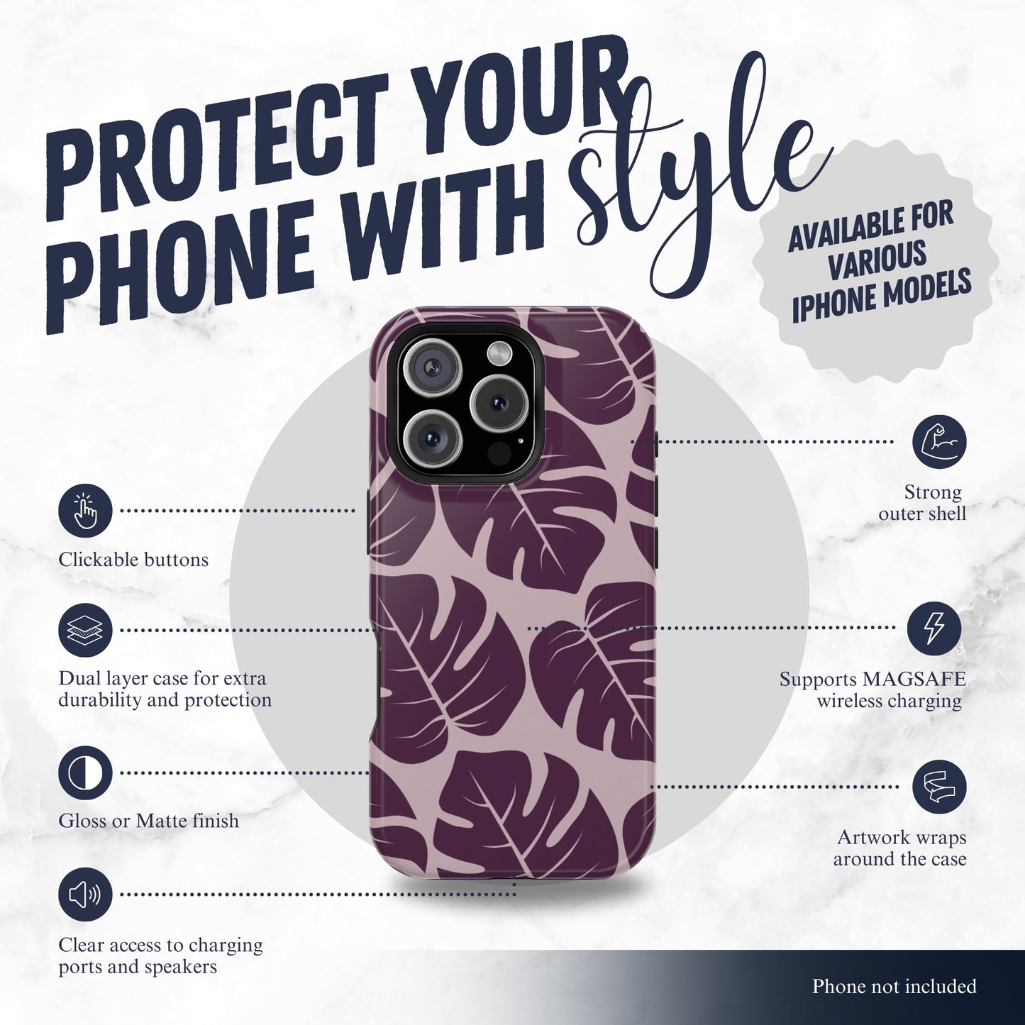 Lilac Wild - Magsafe iPhone Case Phone Case-aesthetic phone case-shockproof phone case-cute phone case-designer phone case-elegant phone case-luxury phone case-phone accessories-fashion accessory