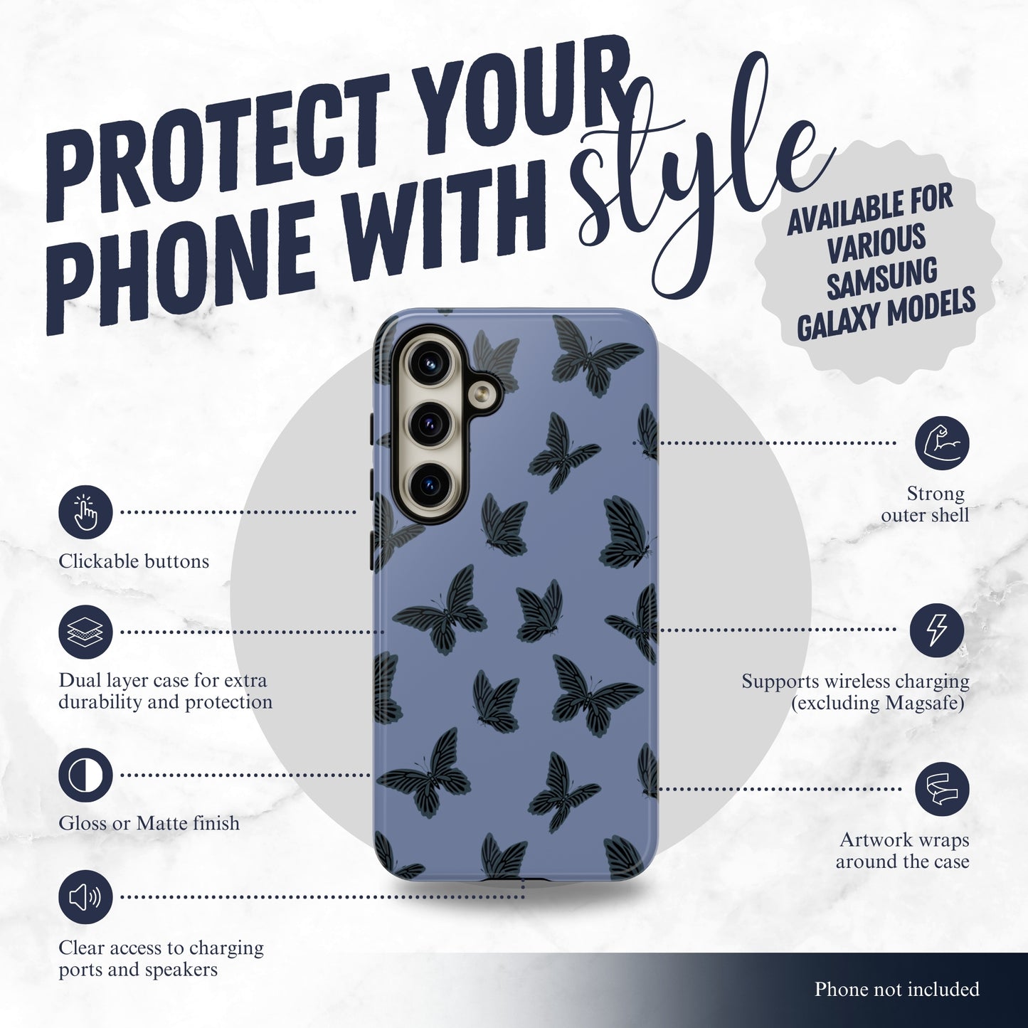 After Dark - Samsung Galaxy Case Phone Case-aesthetic phone case-shockproof phone case-cute phone case-designer phone case-elegant phone case-luxury phone case-phone accessories-fashion accessory