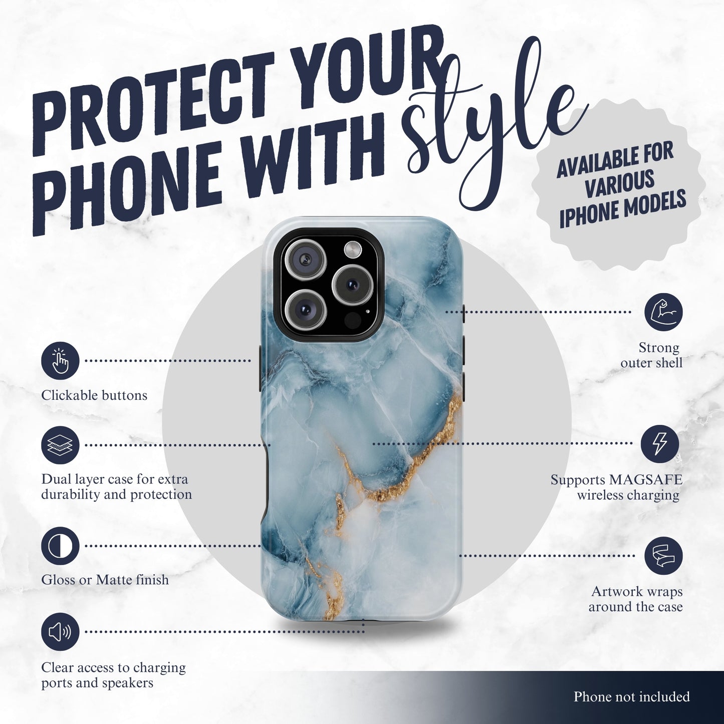 Glacier - Magsafe iPhone Case Phone Case-aesthetic phone case-shockproof phone case-cute phone case-designer phone case-elegant phone case-luxury phone case-phone accessories-fashion accessory
