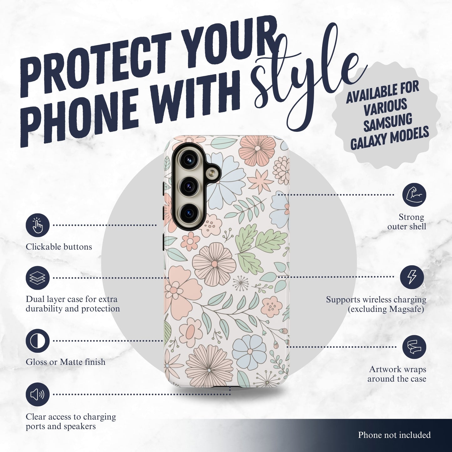 Garden Meadow - Samsung Galaxy Case Phone Case-aesthetic phone case-shockproof phone case-cute phone case-designer phone case-elegant phone case-luxury phone case-phone accessories-fashion accessory