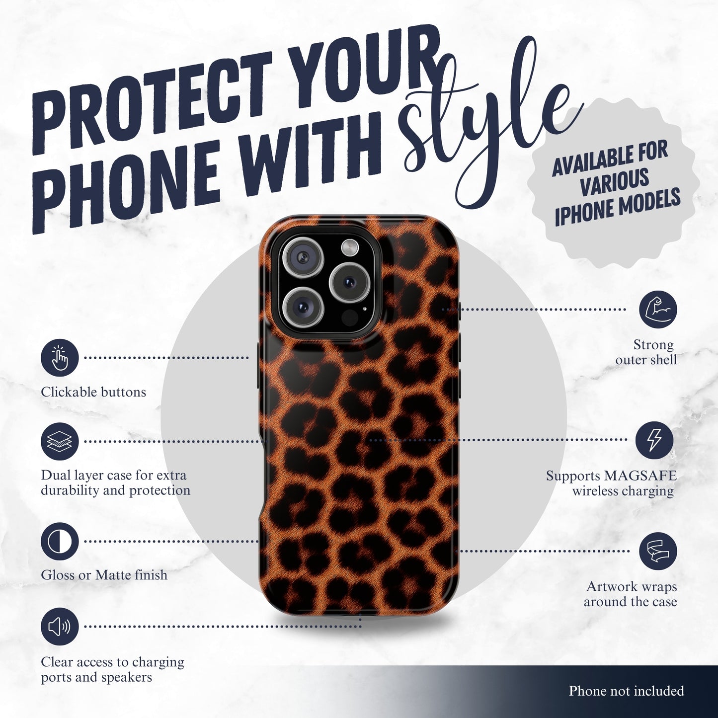 Animal Allure - Magsafe iPhone Case Phone Case-aesthetic phone case-shockproof phone case-cute phone case-designer phone case-elegant phone case-luxury phone case-phone accessories-fashion accessory