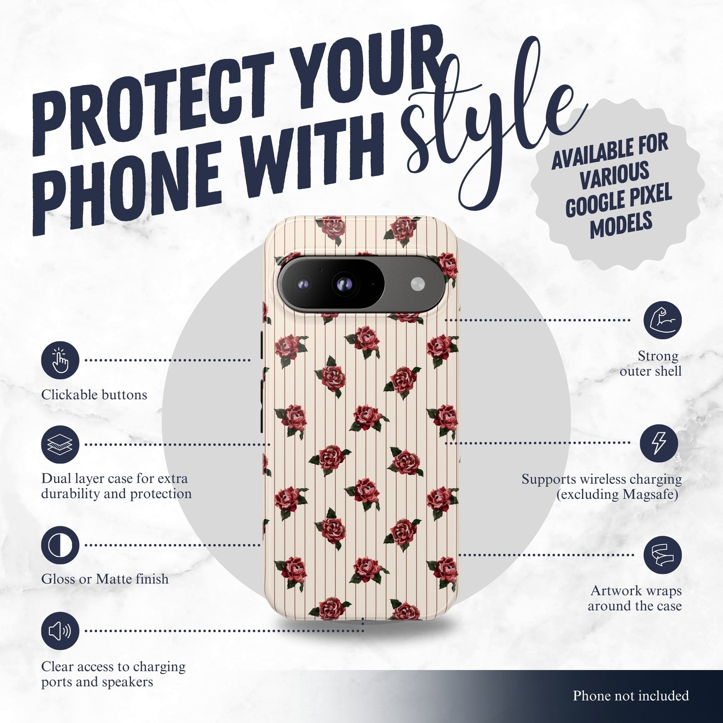 Afternoon Affair - Google Pixel Case Phone Case-aesthetic phone case-shockproof phone case-cute phone case-designer phone case-elegant phone case-luxury phone case-phone accessories-fashion accessory