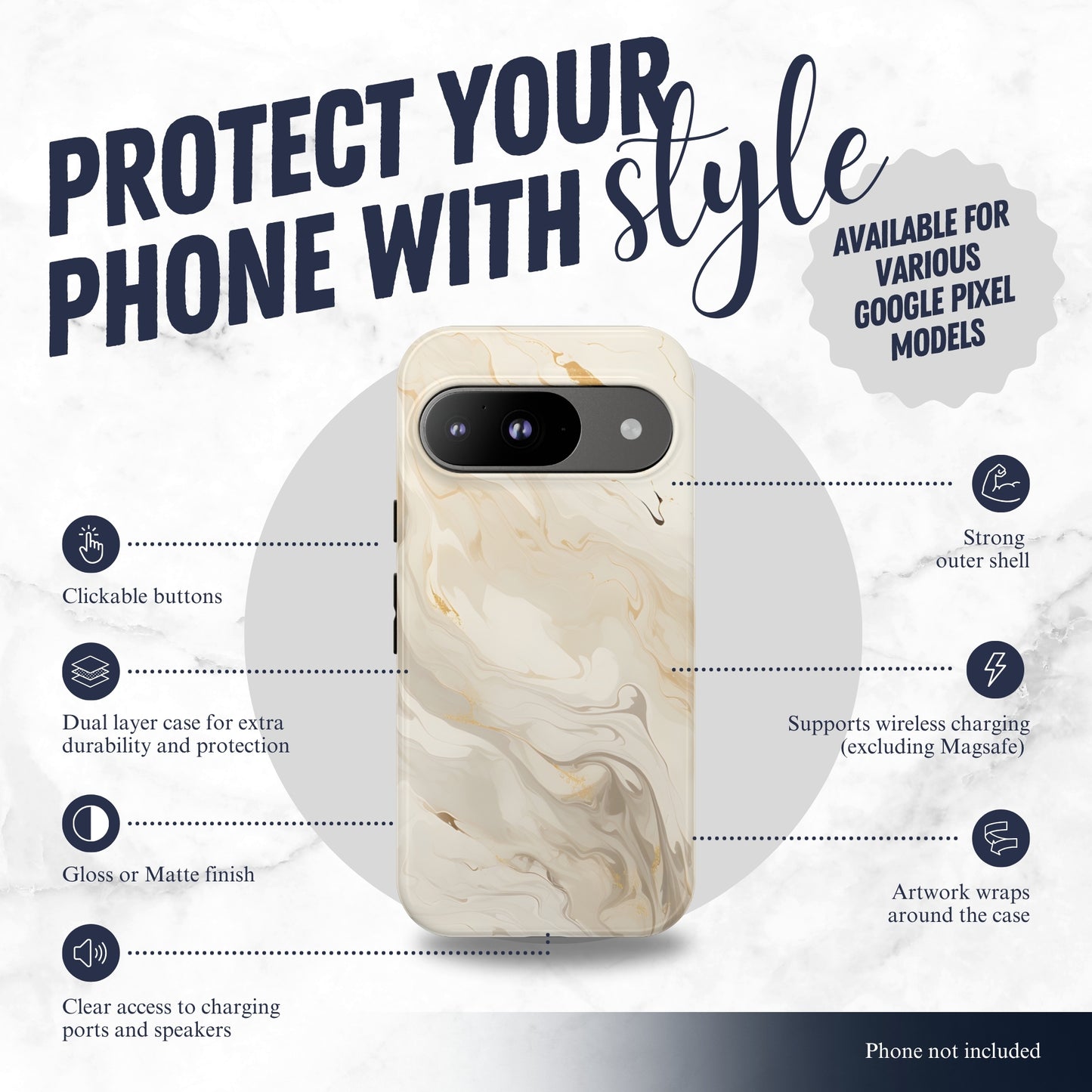 Double Cream - Google Pixel Case Phone Case-aesthetic phone case-shockproof phone case-cute phone case-designer phone case-elegant phone case-luxury phone case-phone accessories-fashion accessory