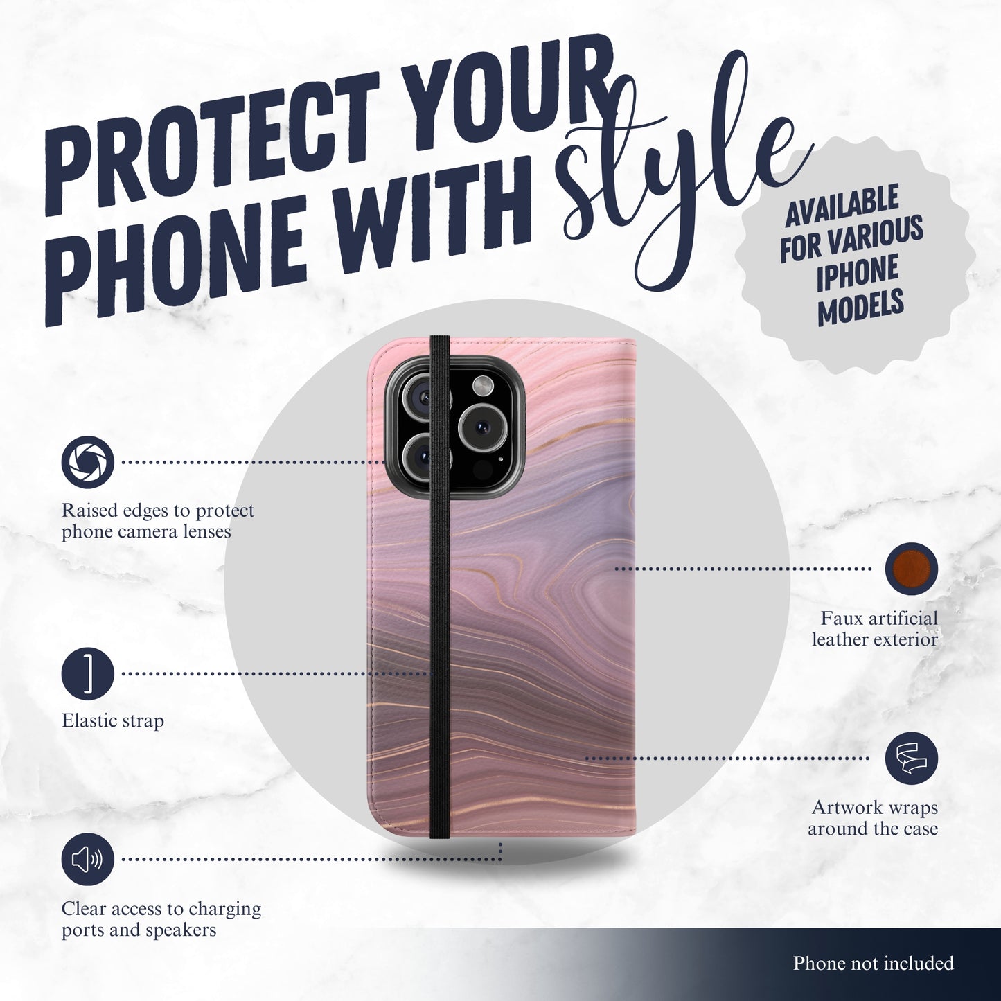 Awakened - iPhone Flip Case Wallet, Leather Folio Case Phone Case-aesthetic phone case-shockproof phone case-cute phone case-designer phone case-elegant phone case-luxury phone case-phone accessories-fashion accessory