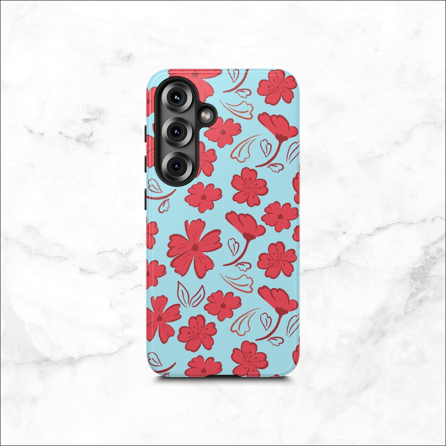 Floral Frenzy - Samsung Galaxy Case Phone Case-aesthetic phone case-shockproof phone case-cute phone case-designer phone case-elegant phone case-luxury phone case-phone accessories-fashion accessory