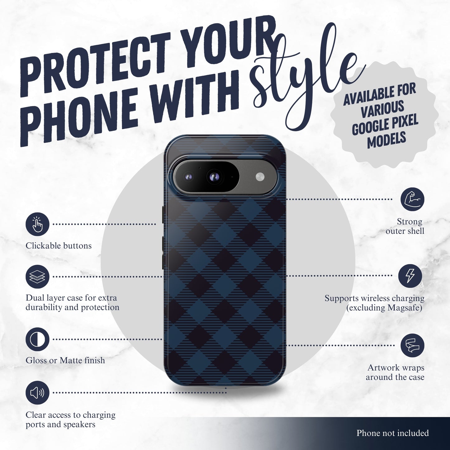 Denim Jeans - Google Pixel Case Phone Case-aesthetic phone case-shockproof phone case-cute phone case-designer phone case-elegant phone case-luxury phone case-phone accessories-fashion accessory